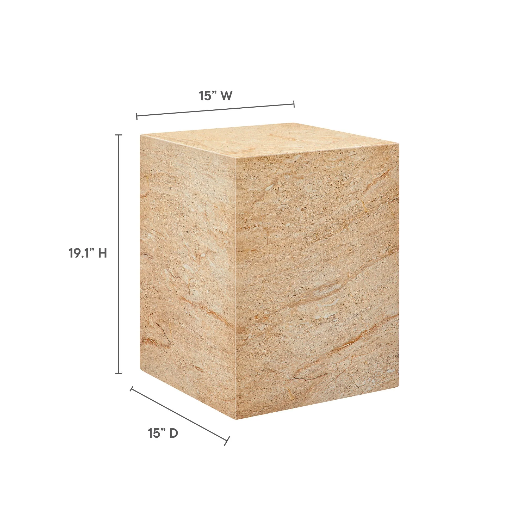 Jordana Square Plinth Indoor - Outdoor Patio Concrete Side Table - Image 20