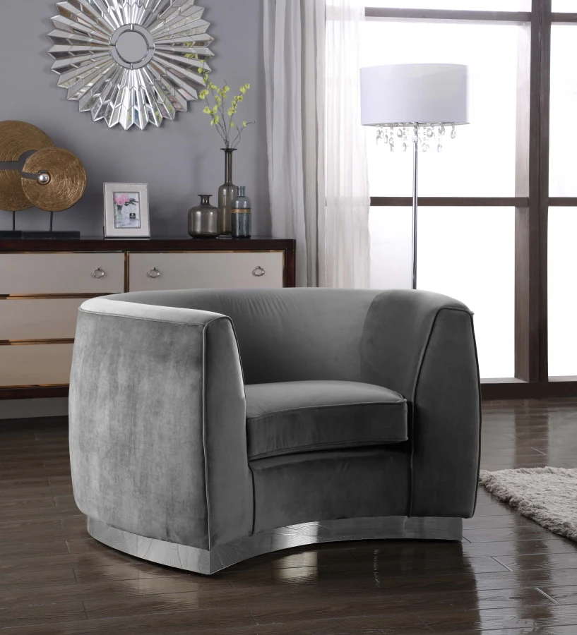 Julian Velvet Upholstered Chair - Image 10
