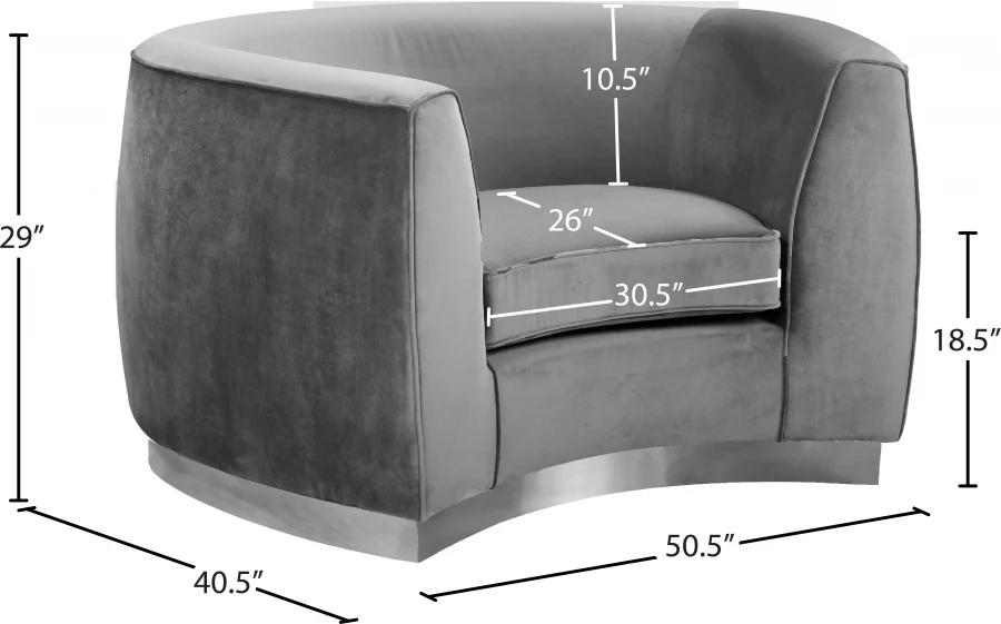 Julian Velvet Upholstered Chair - Image 15