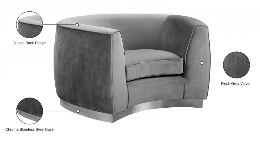Julian Velvet Upholstered Chair - Image 16