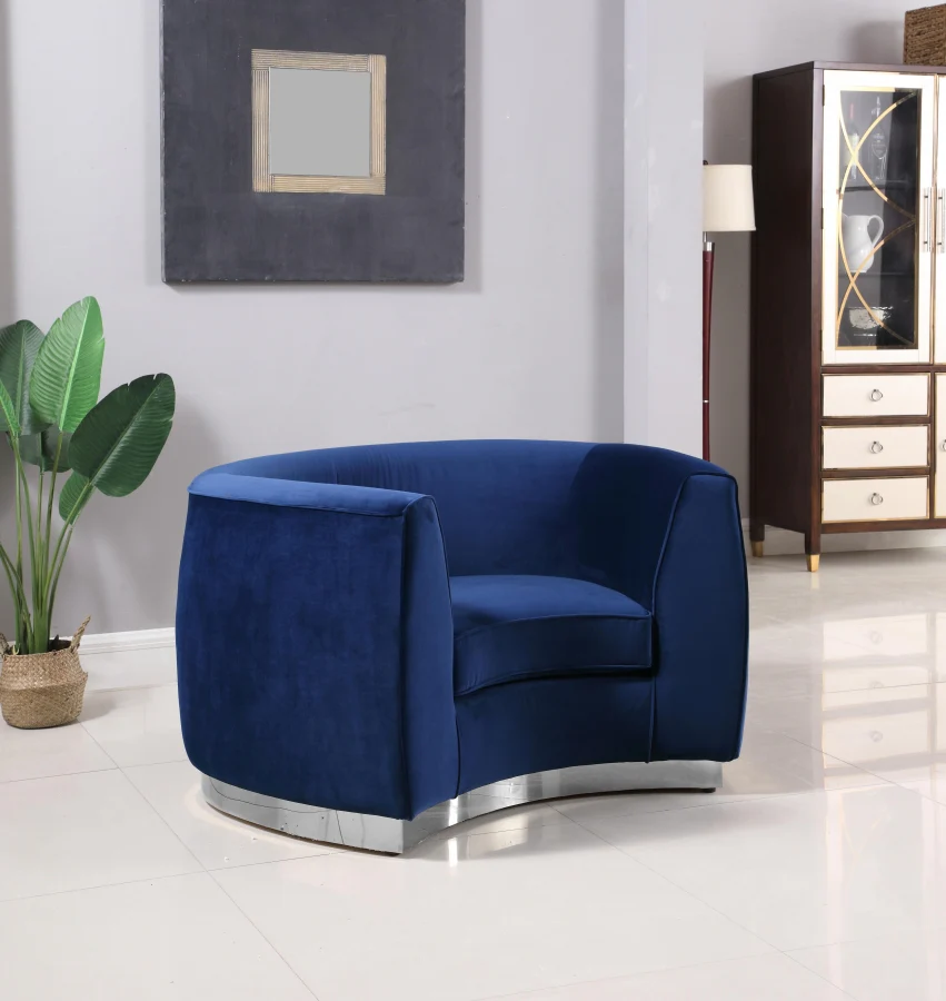 Julian Velvet Upholstered Chair - Image 18