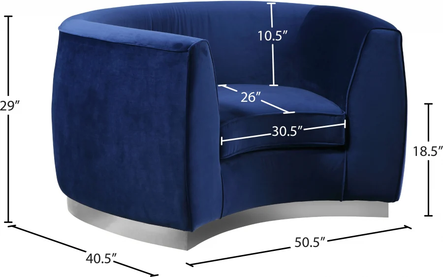 Julian Velvet Upholstered Chair - Image 23