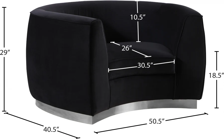 Julian Velvet Upholstered Chair - Image 7