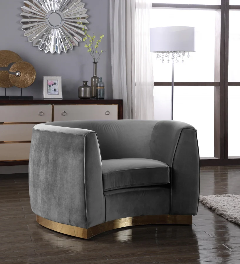 Julian Velvet Upholstered Chair - Image 10