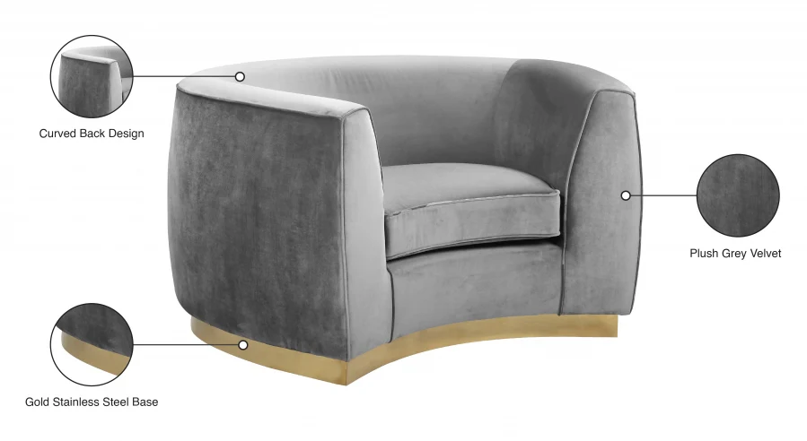 Julian Velvet Upholstered Chair - Image 17