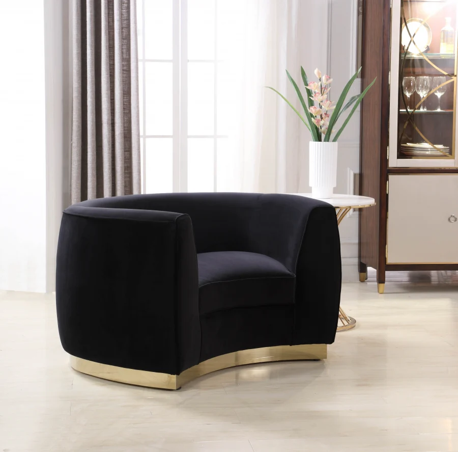 Julian Velvet Upholstered Chair - Image 2