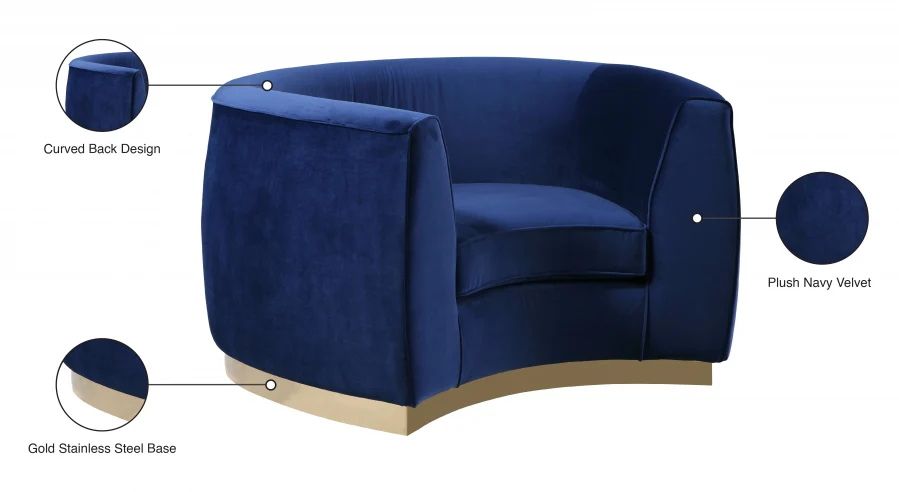 Julian Velvet Upholstered Chair - Image 25