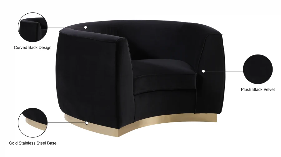 Julian Velvet Upholstered Chair - Image 8
