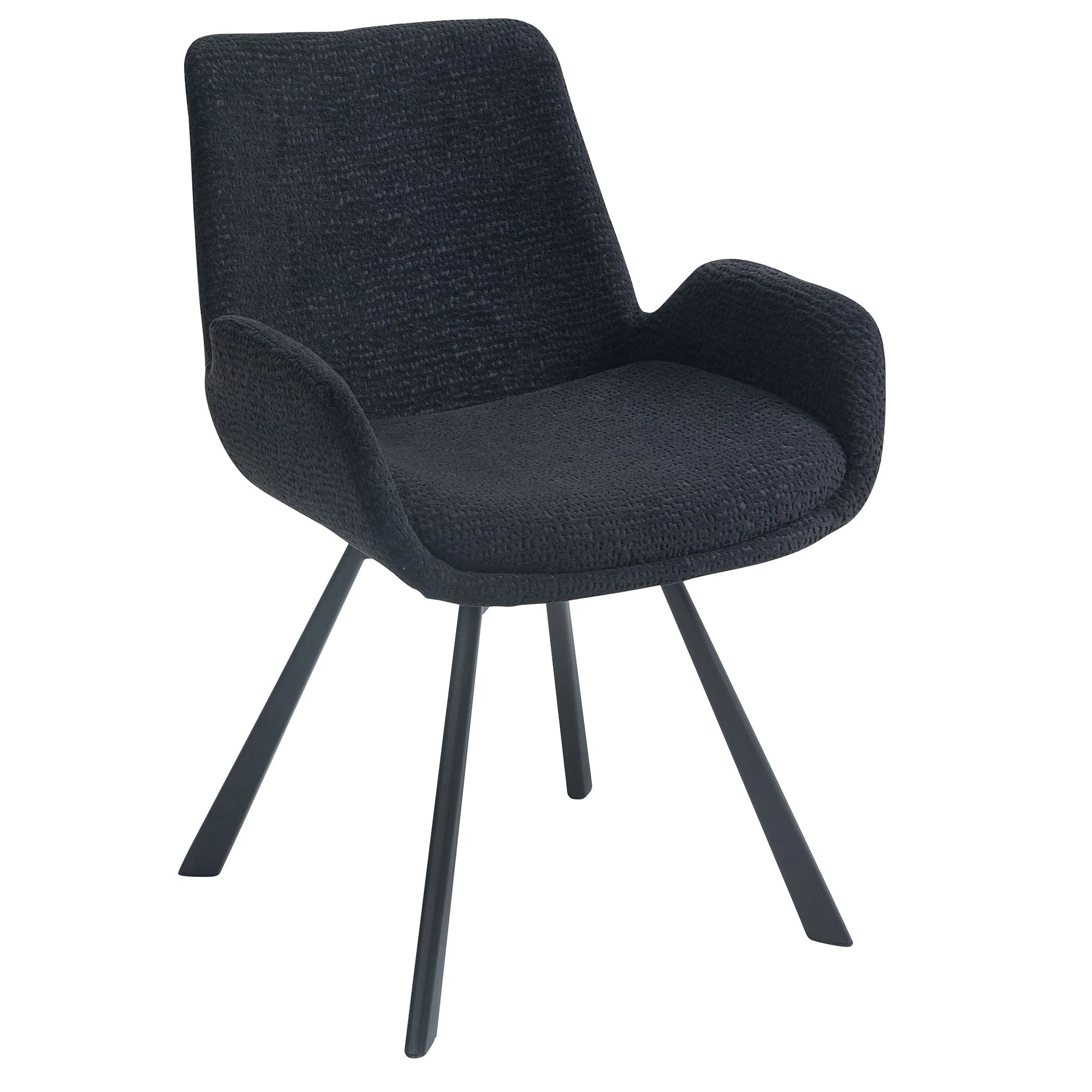 Julius/Signy 7pc Dining Set in White Table with Black Chair - Image 7