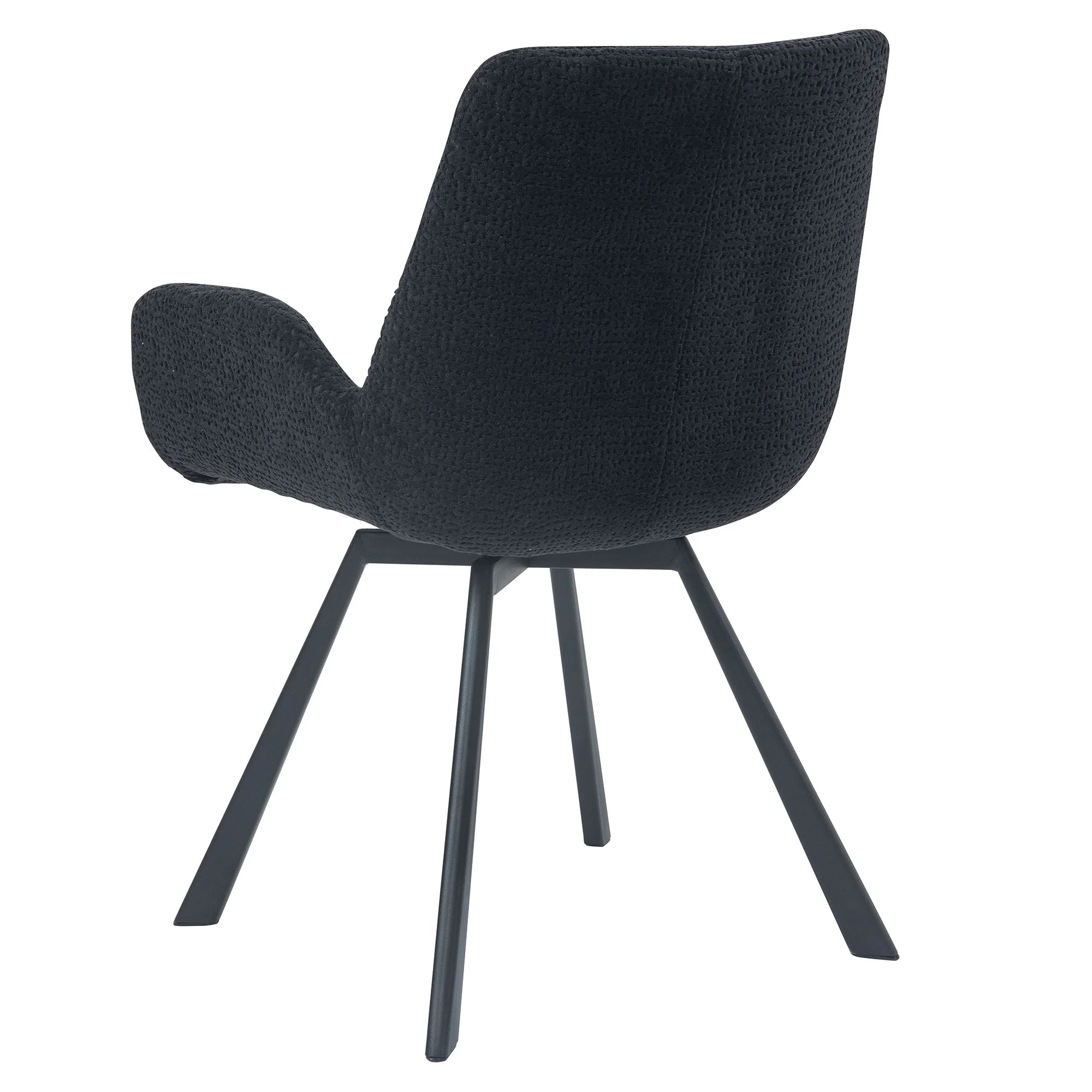 Julius/Signy 7pc Dining Set in White Table with Black Chair - Image 8