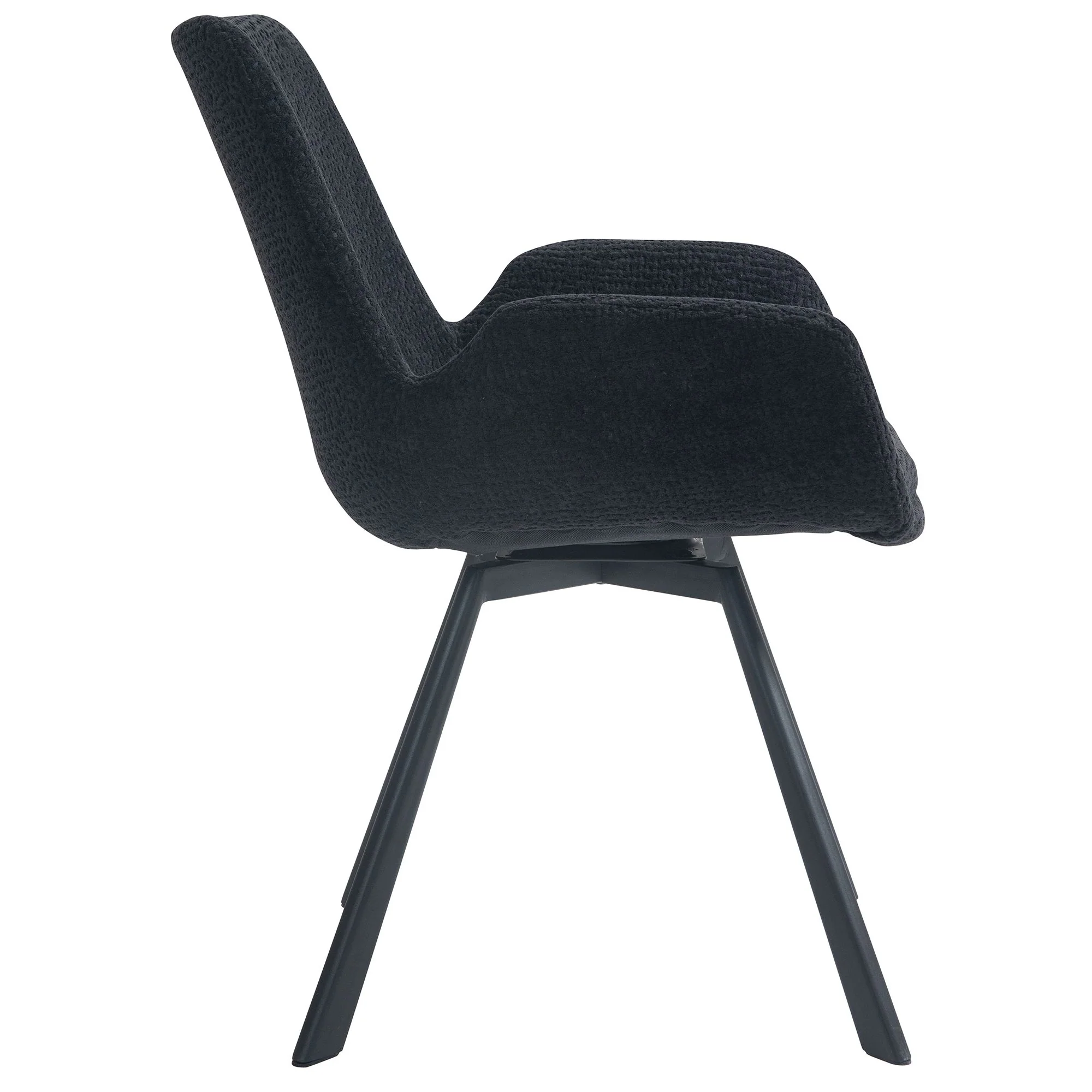 Julius/Signy 7pc Dining Set in White Table with Black Chair - Image 9