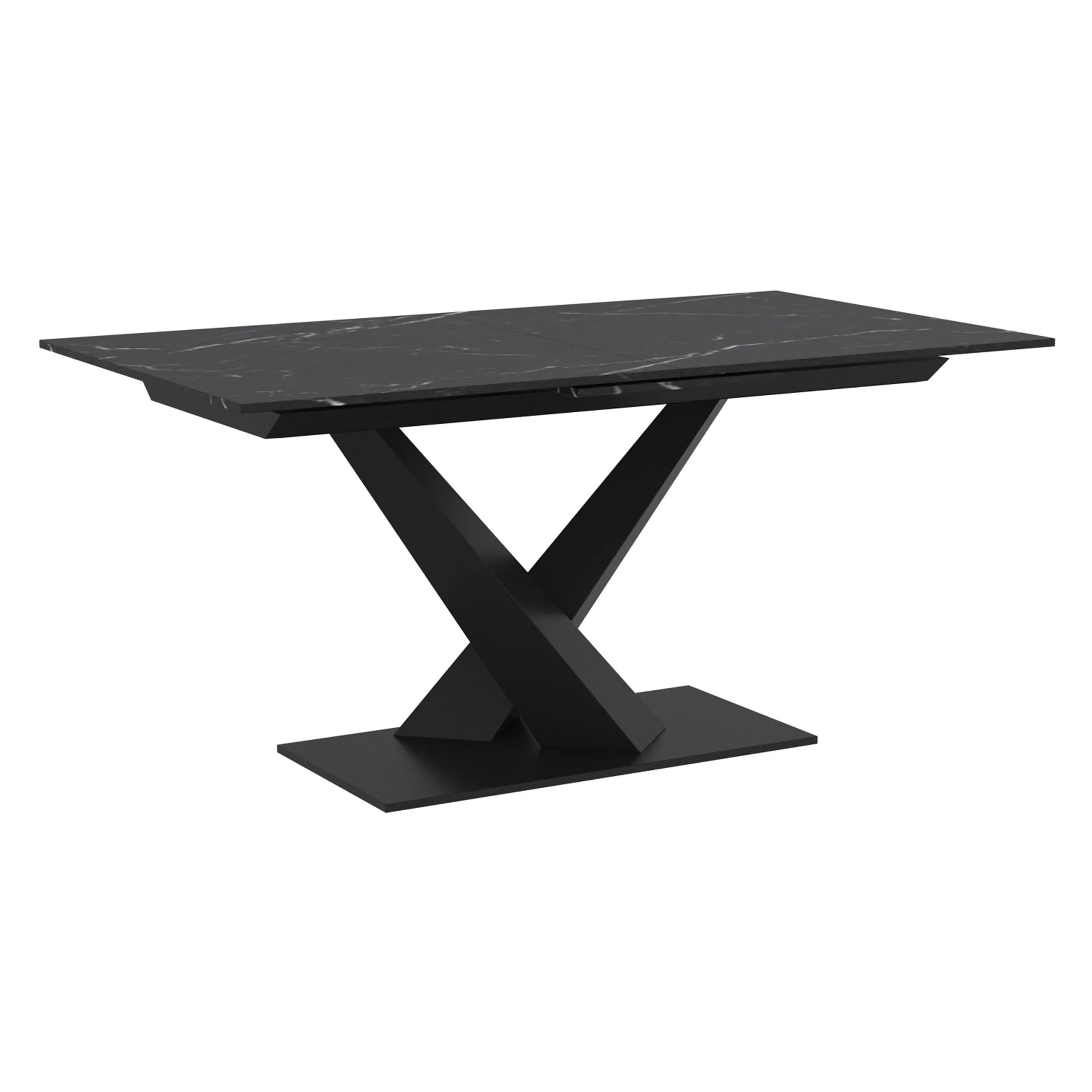Julius/Talon 7pc Dining Set in Black Table with Camel Chair - Image 2