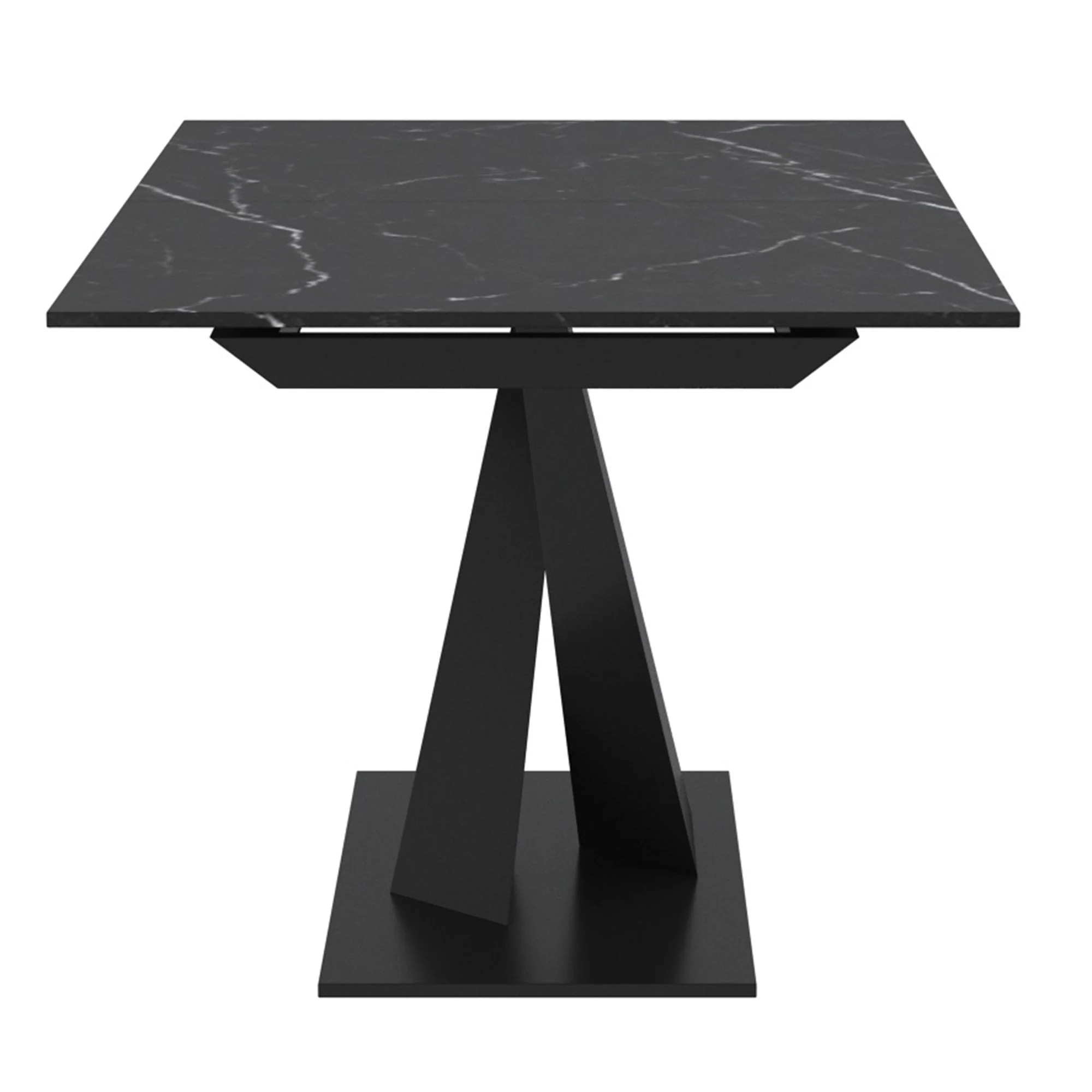Julius/Talon 7pc Dining Set in Black Table with Camel Chair - Image 4