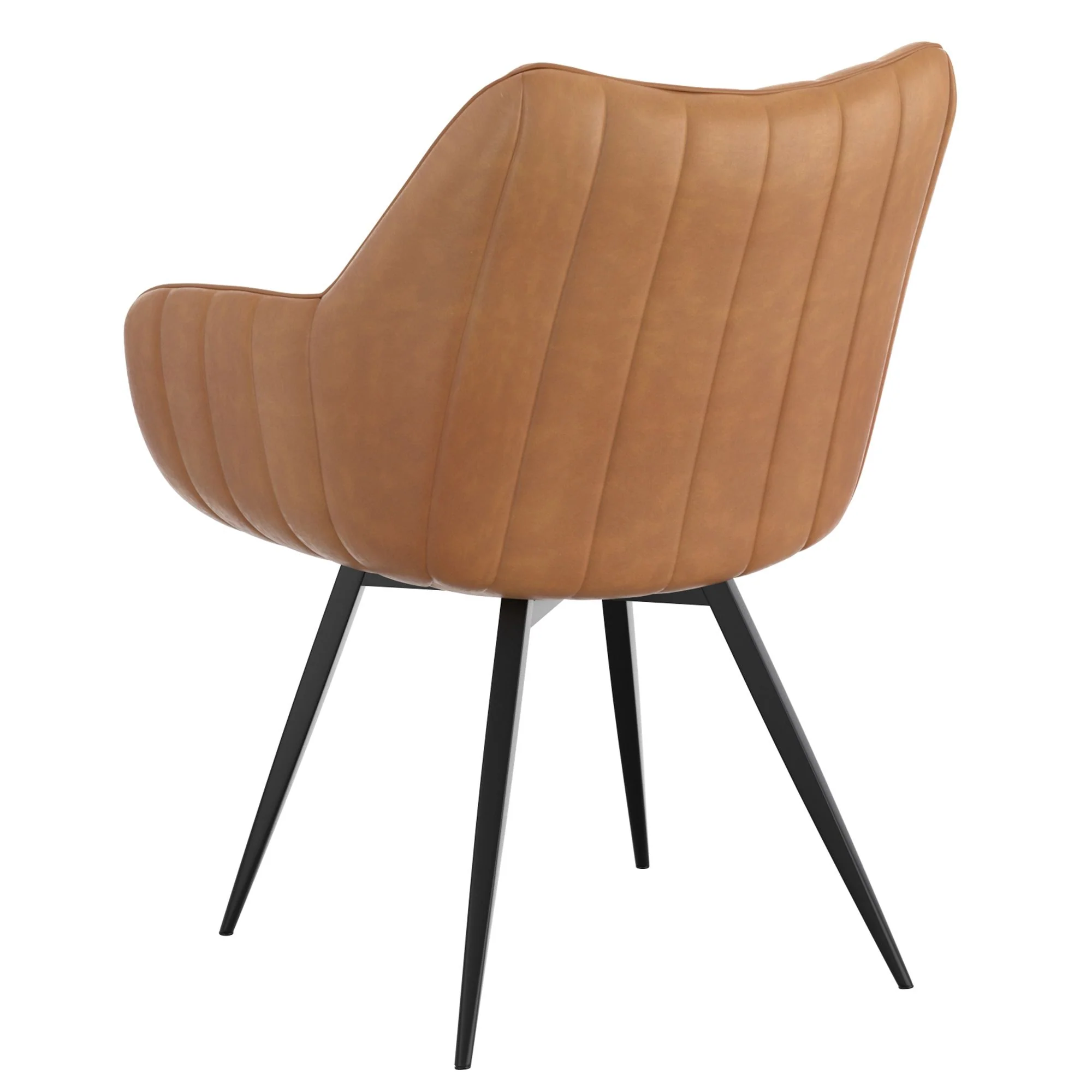 Julius/Talon 7pc Dining Set in Black Table with Camel Chair - Image 9