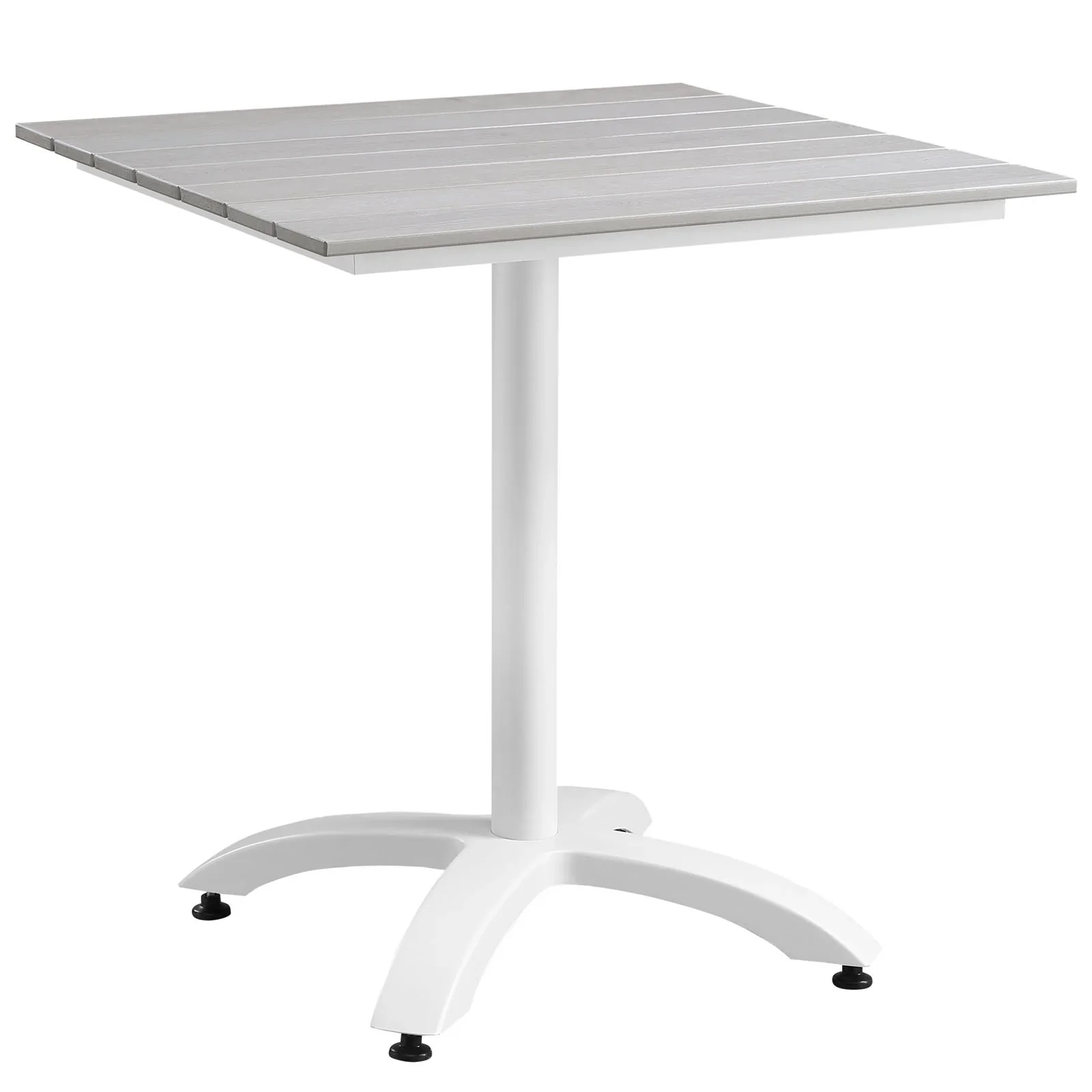Junction 5 Piece Outdoor Patio Dining Set in Gray White - Image 7