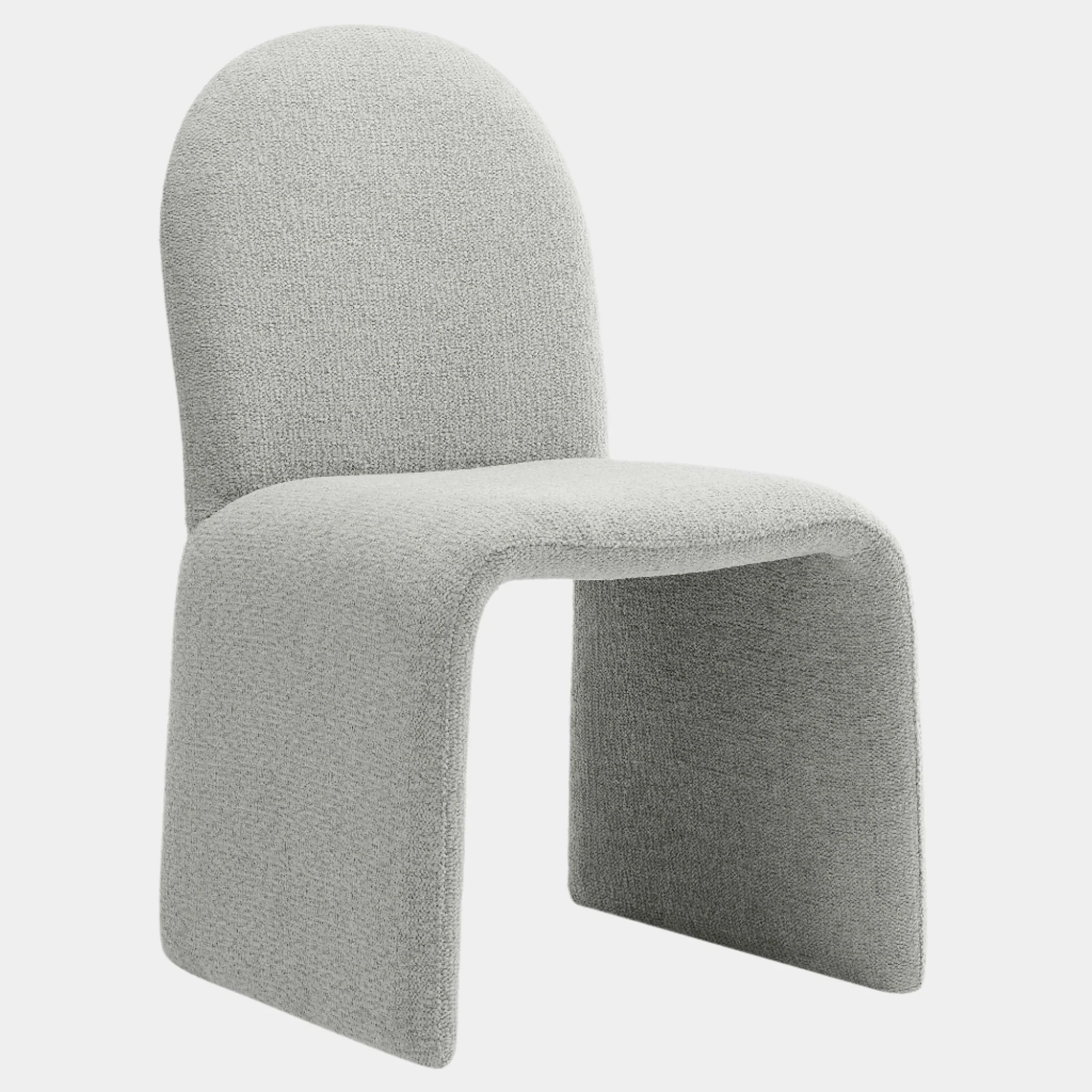 Junia Boucle Upholstered Arch Armless Dining Chair - Image 11