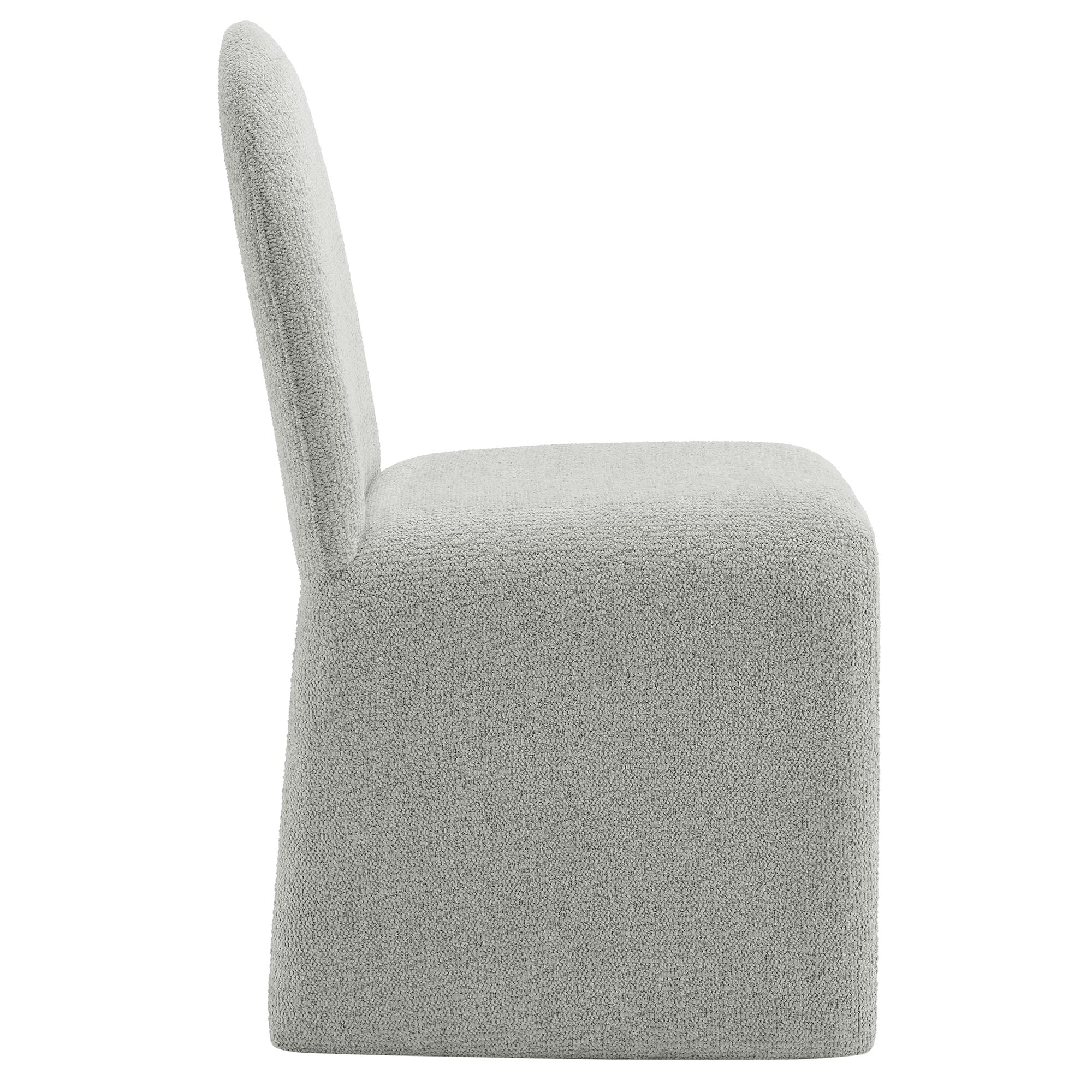 Junia Boucle Upholstered Arch Armless Dining Chair - Image 14