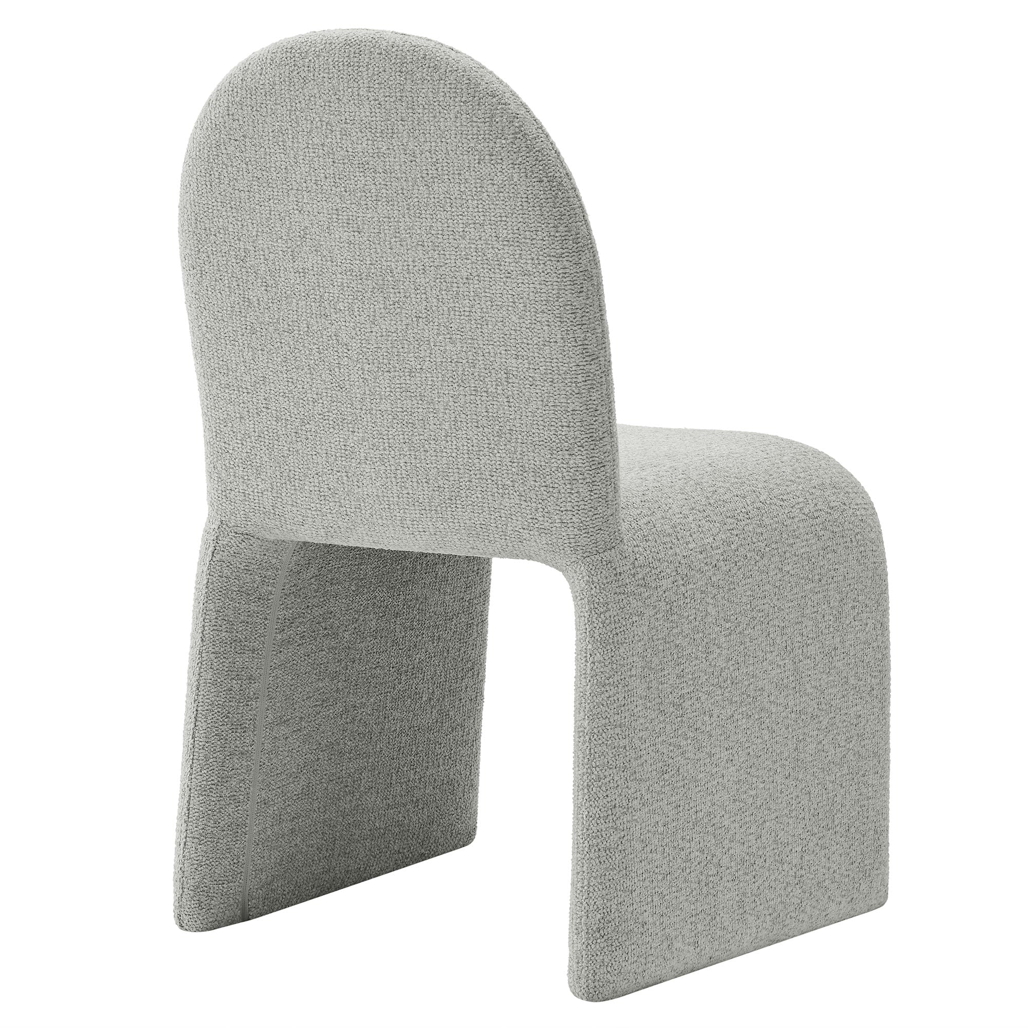 Junia Boucle Upholstered Arch Armless Dining Chair - Image 15
