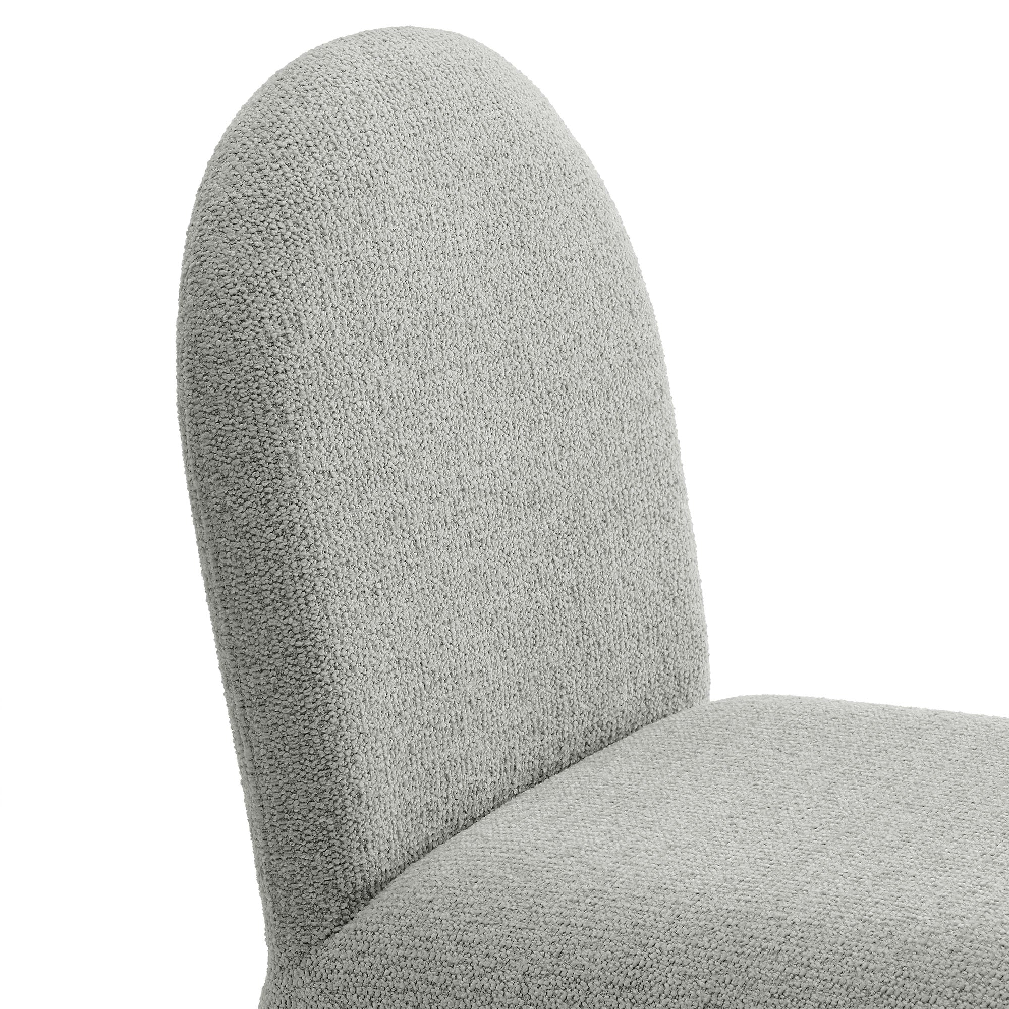 Junia Boucle Upholstered Arch Armless Dining Chair - Image 17