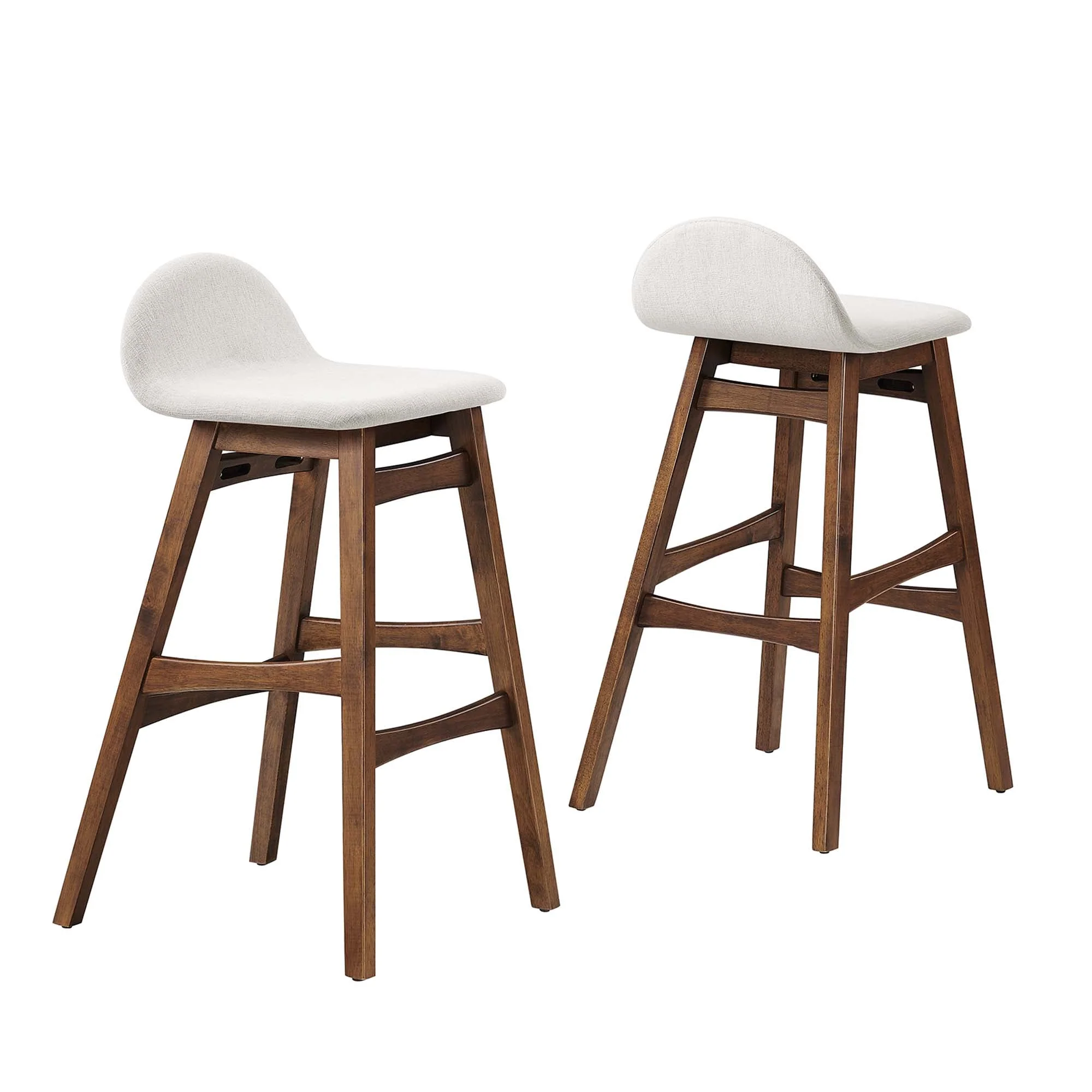 Juno Heathered Fabric Wood Bar Stool - Set of 2 - Image 20