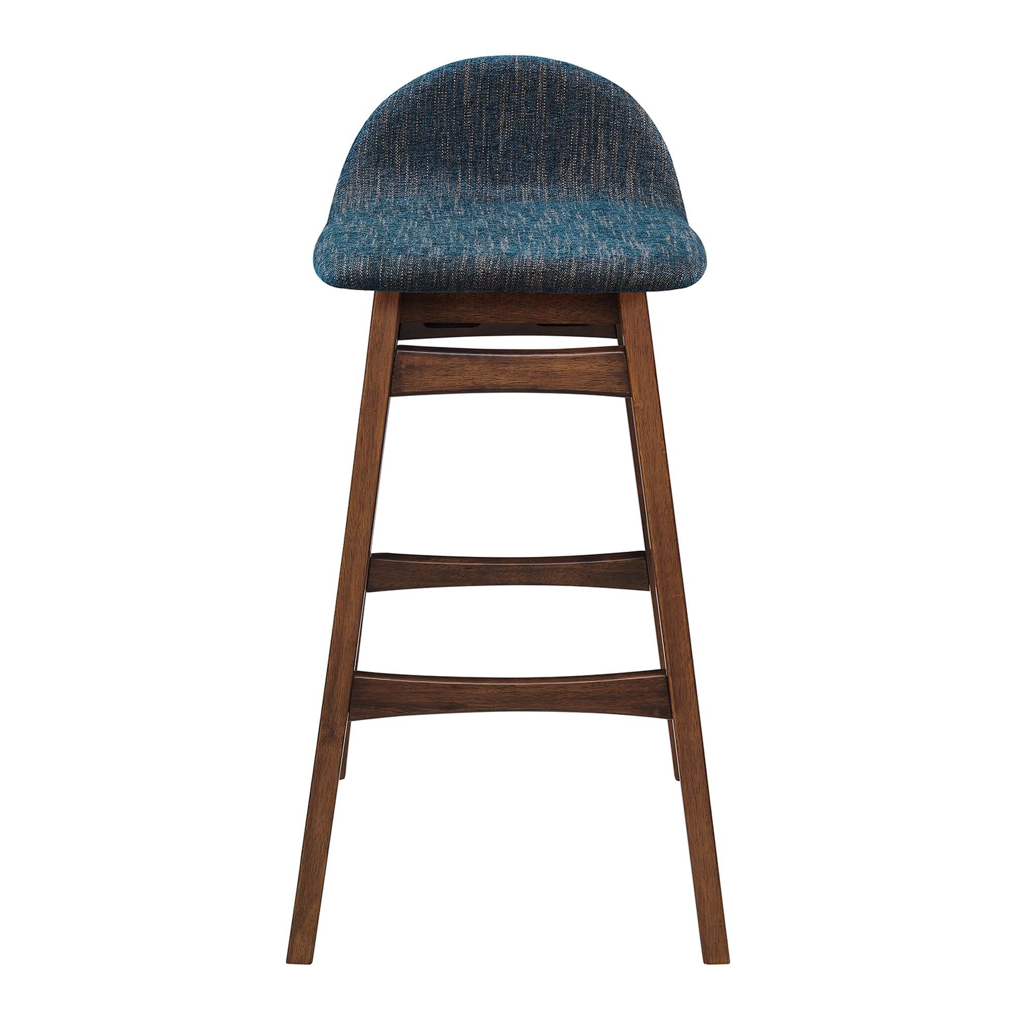 Juno Heathered Fabric Wood Bar Stool - Set of 2 - Image 6