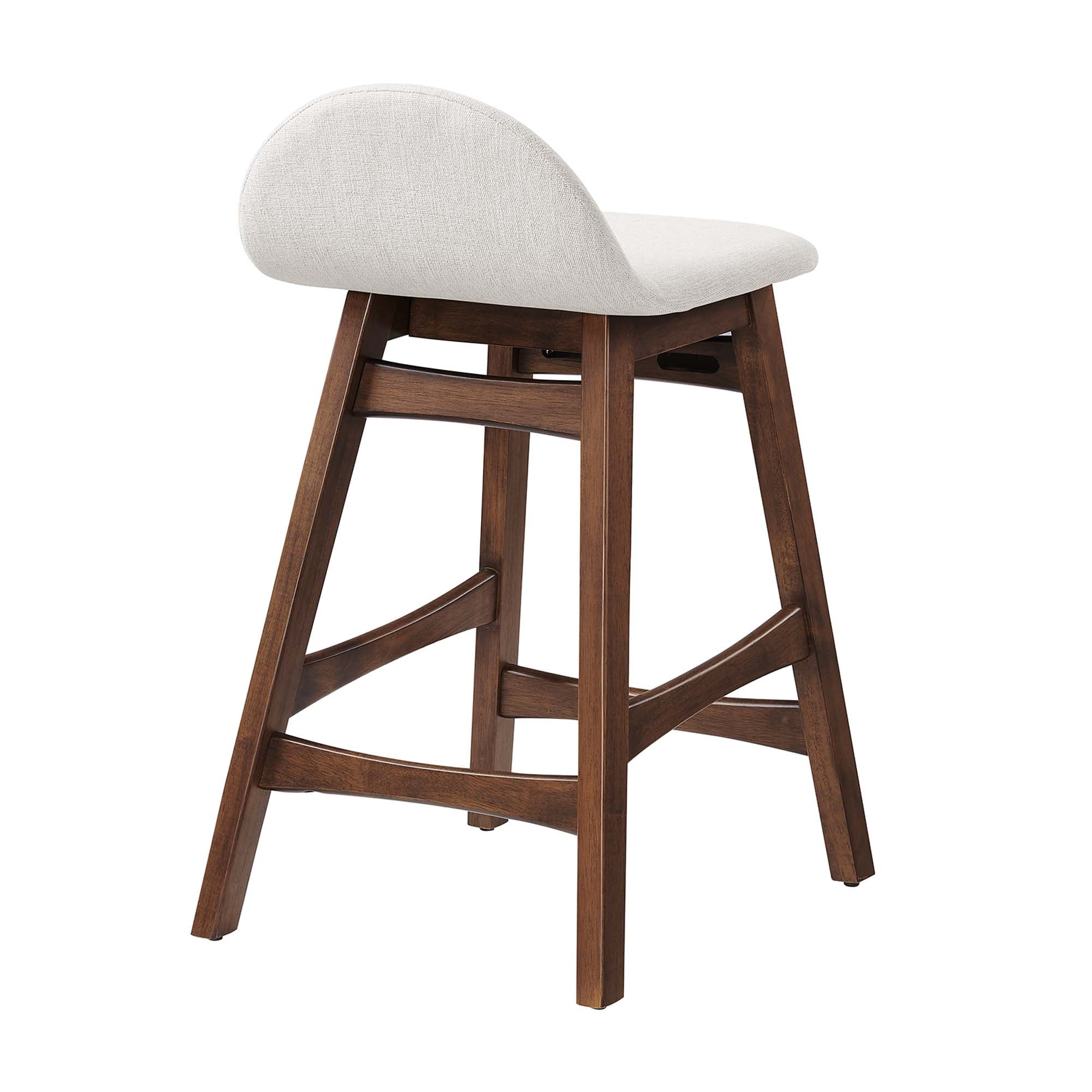 Juno Heathered Fabric Wood Counter Stool - Set of 2 - Image 15