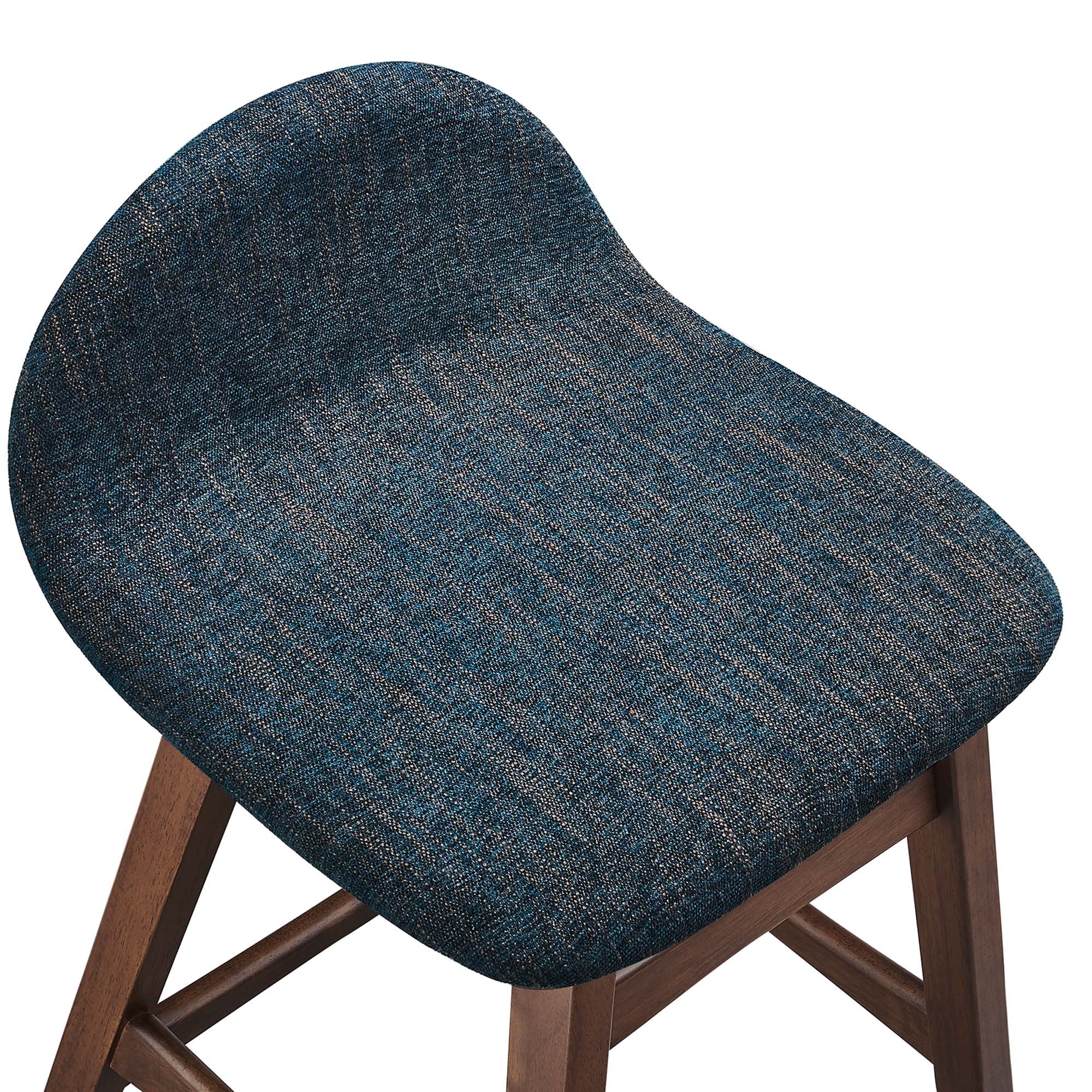Juno Heathered Fabric Wood Counter Stool - Set of 2 - Image 7