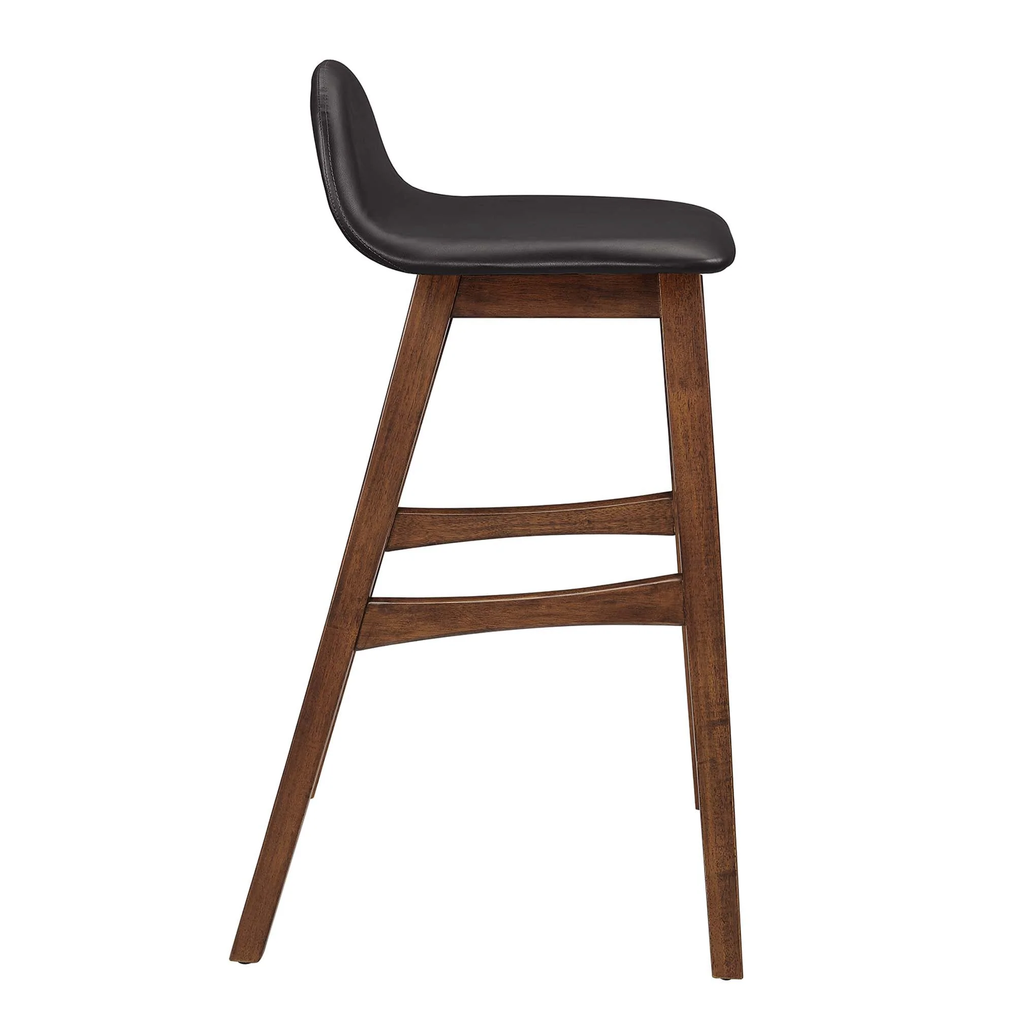 Juno Vegan Leather Wood Bar Stool - Set of 2 - Image 4