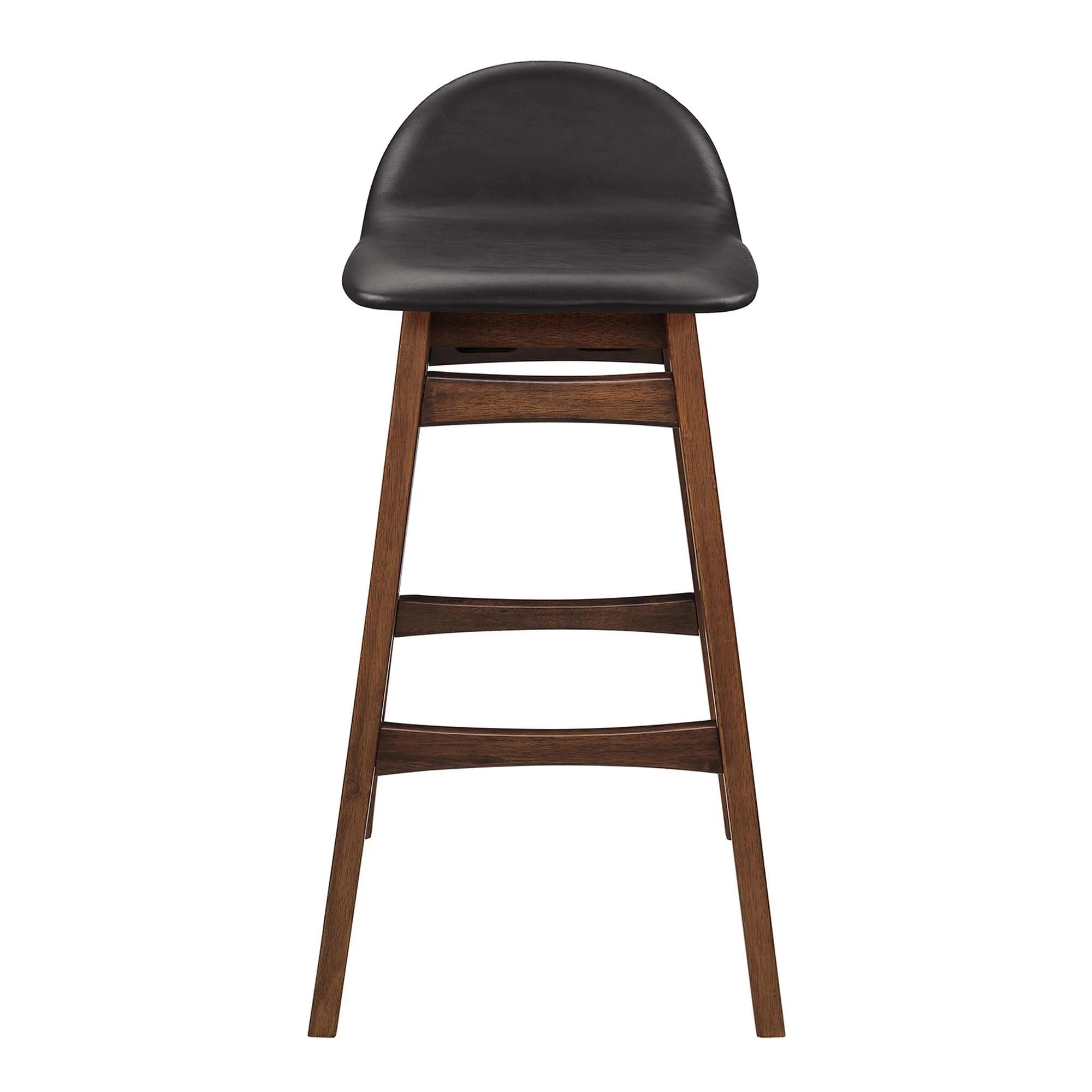 Juno Vegan Leather Wood Bar Stool - Set of 2 - Image 6