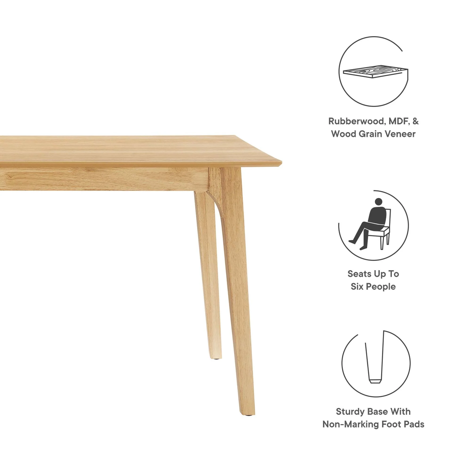 Juxtapose 63” Rectangle Dining Table - Image 7