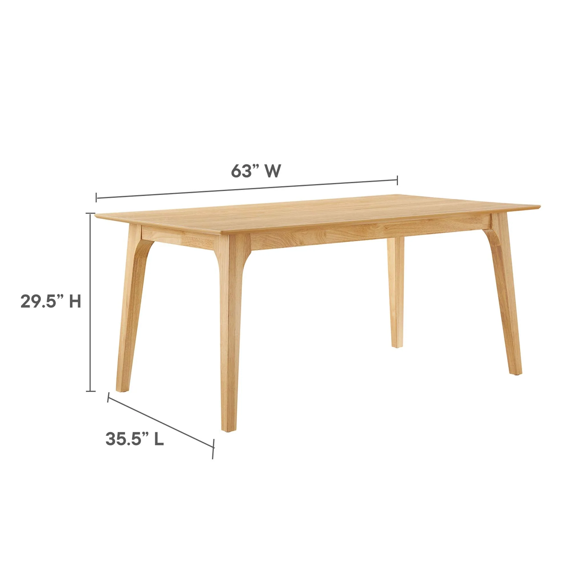 Juxtapose 63” Rectangle Dining Table - Image 8