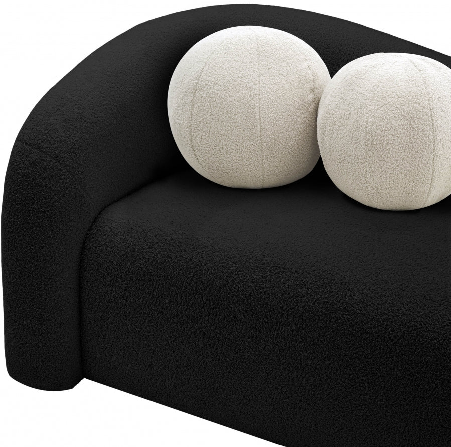 Kali Faux Shearling Teddy Fabric Sofa - Image 23