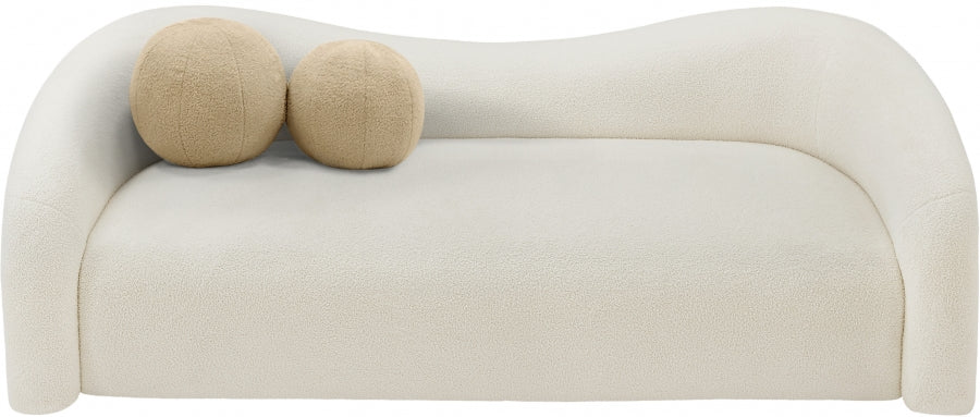 Kali Faux Shearling Teddy Fabric Sofa - Image 5