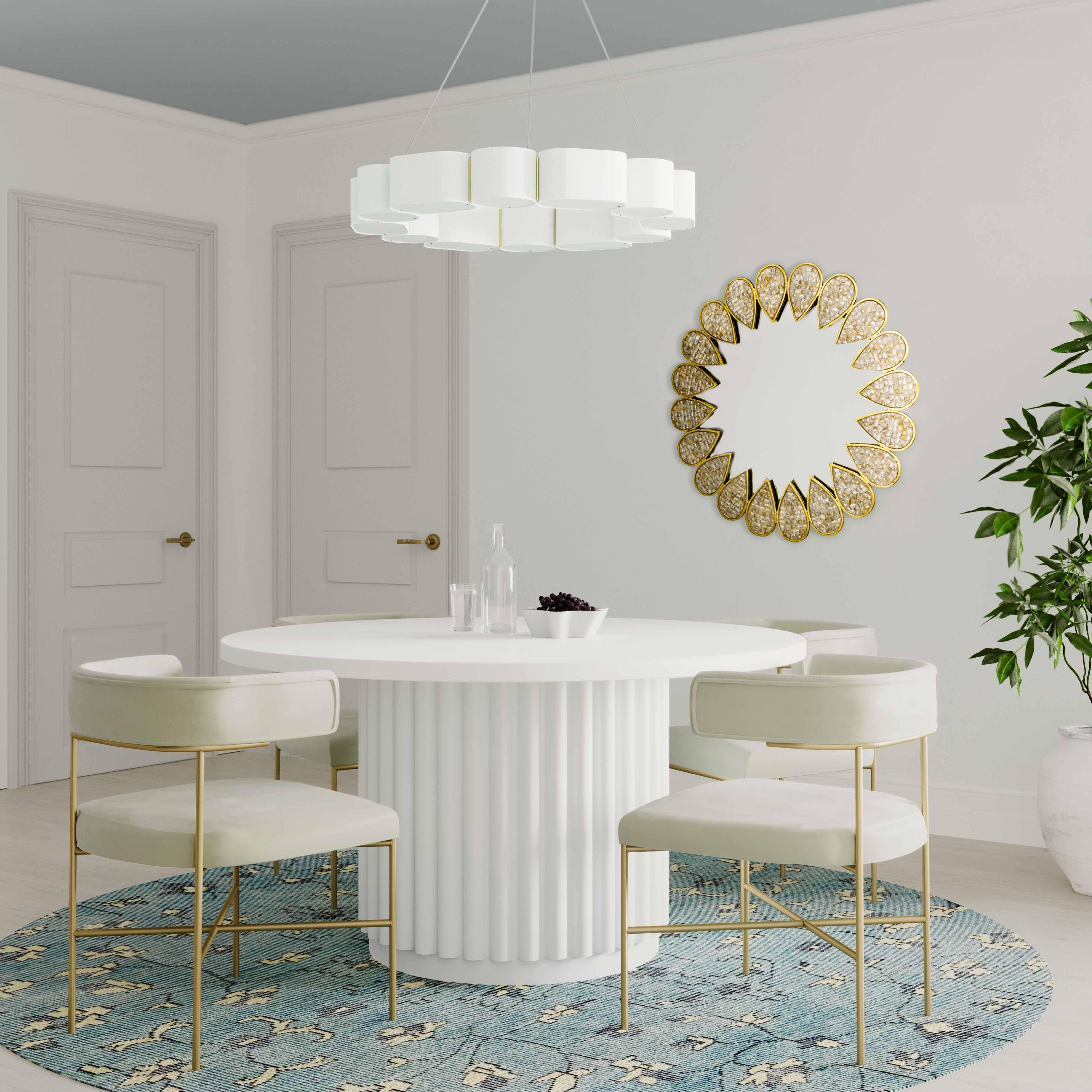 Kali 55" White Round Dining Table - Image 2