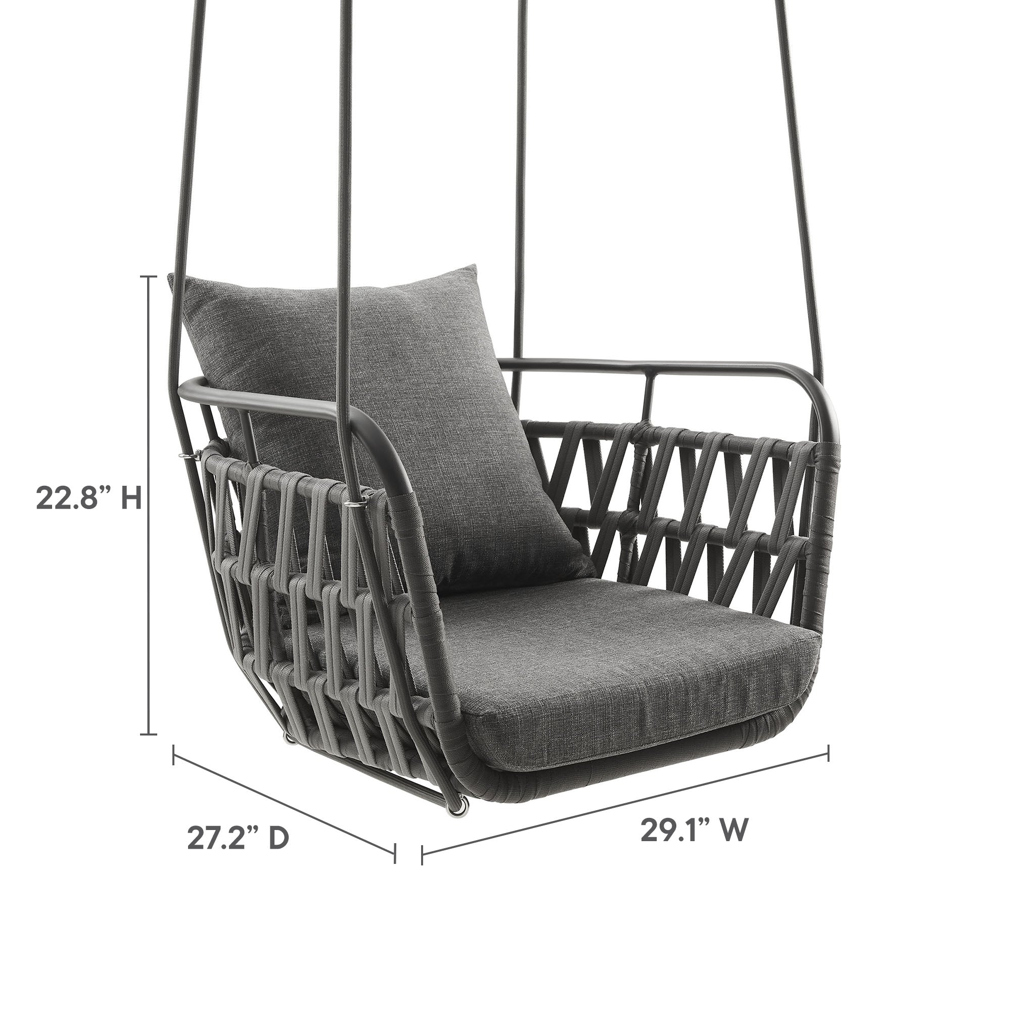 Kaliah Outdoor Patio Aluminum Swing Chair - Image 11