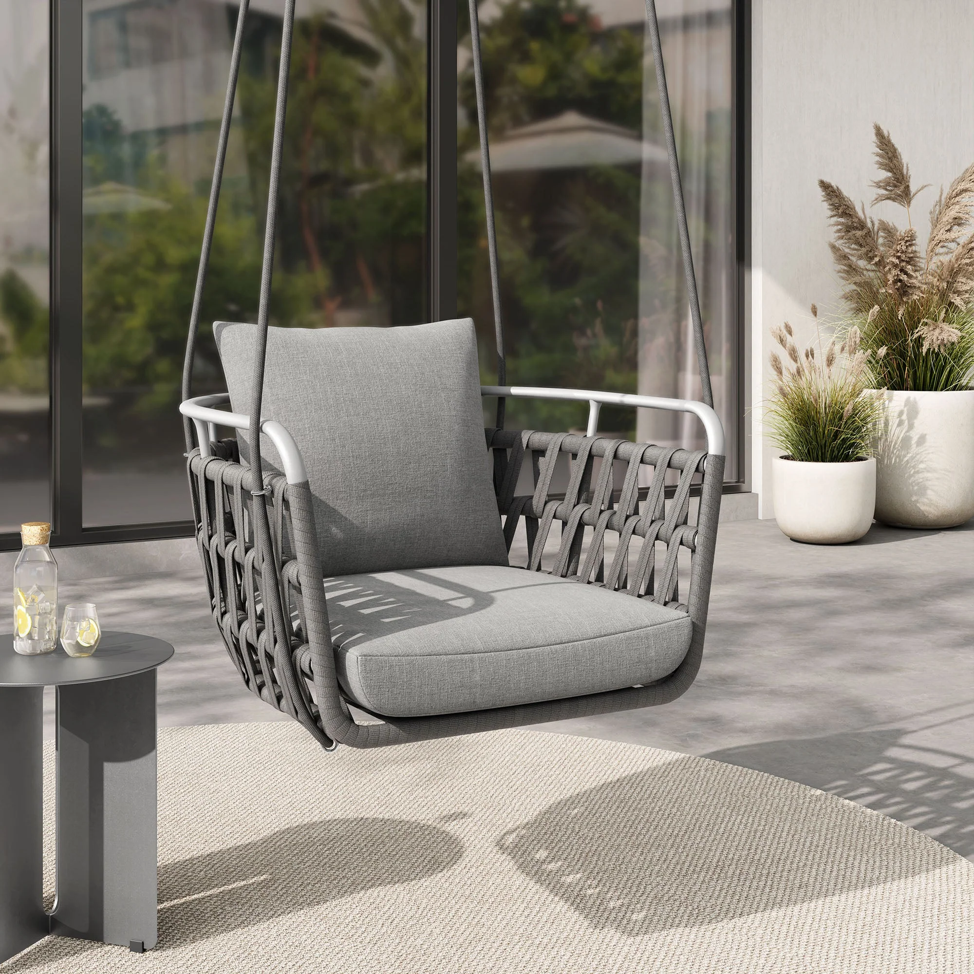 Kaliah Outdoor Patio Aluminum Swing Chair - Image 13