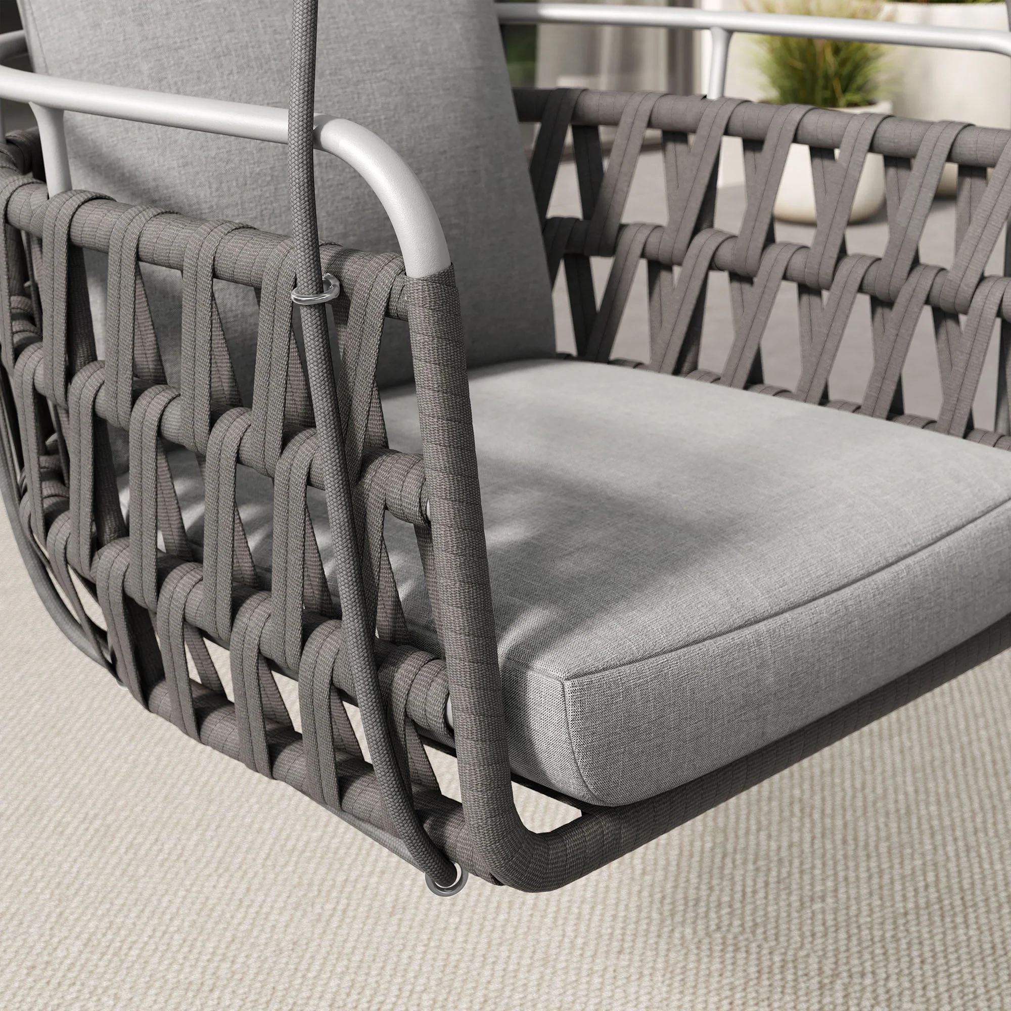 Kaliah Outdoor Patio Aluminum Swing Chair - Image 15