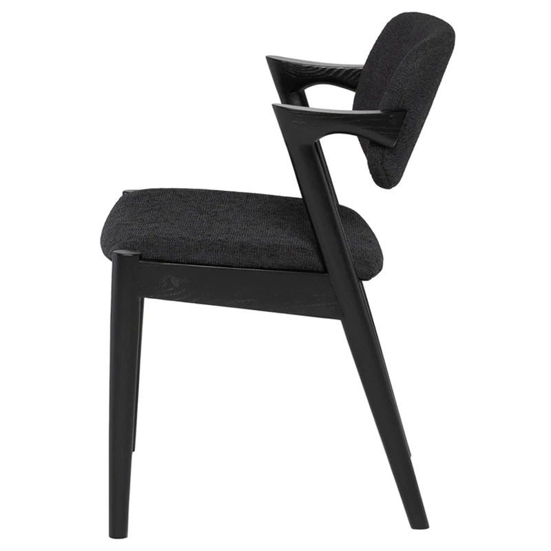 Kalli Boucle Dining Chair (Black Ash Frame) - Image 4
