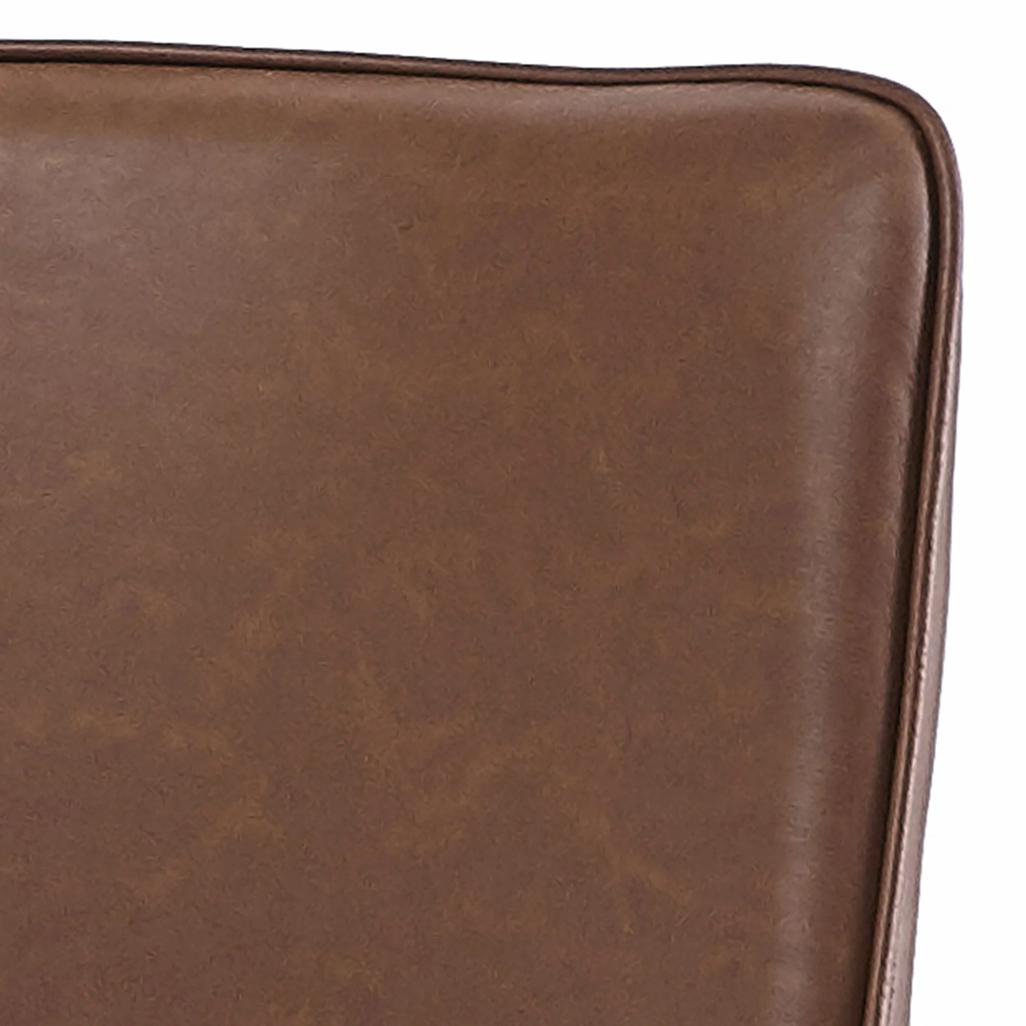 Kash Dining Chair, Faux Leather, set of 2, in Saddle and Black - Image 6