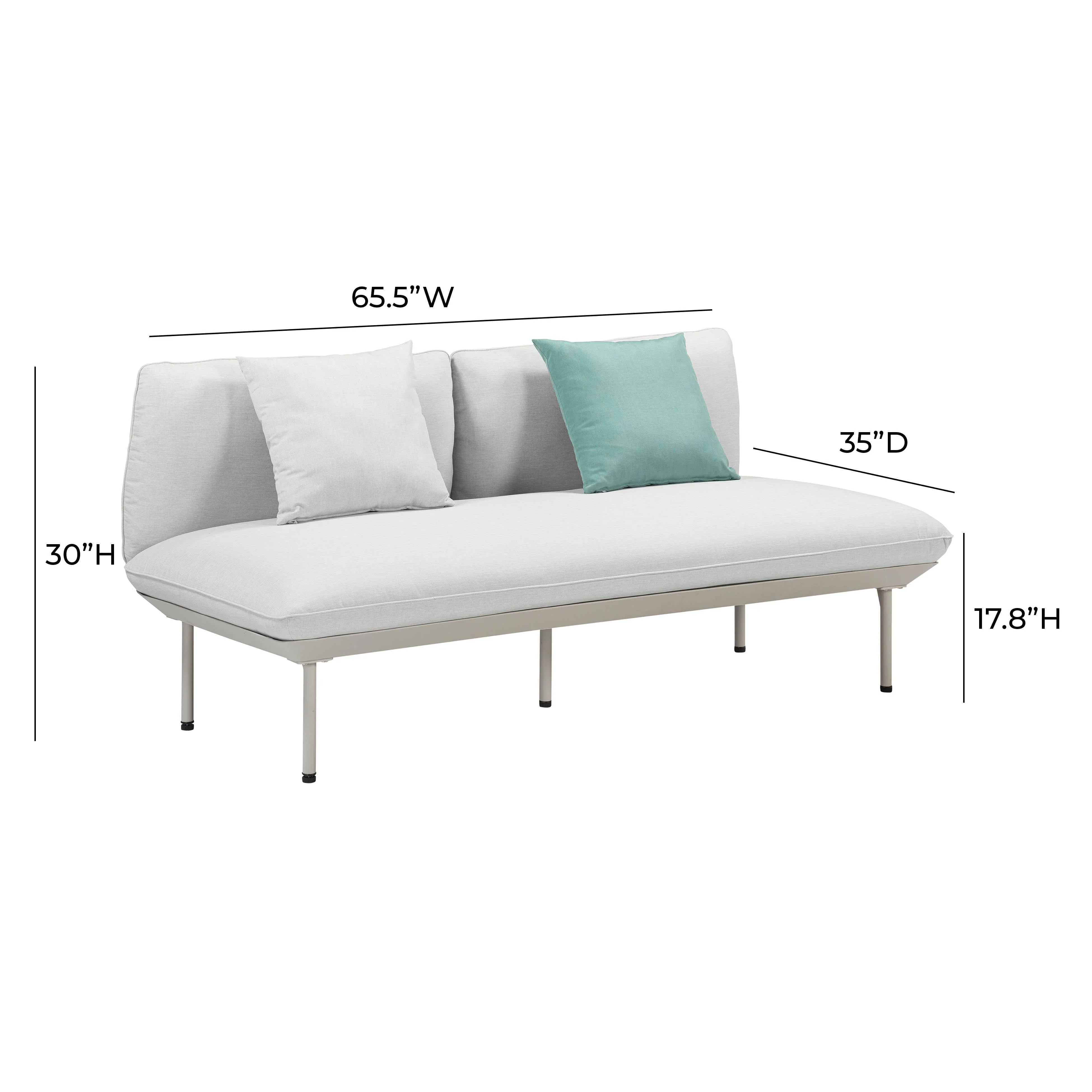 Katti 65.5" Outdoor Loveseat - Image 12