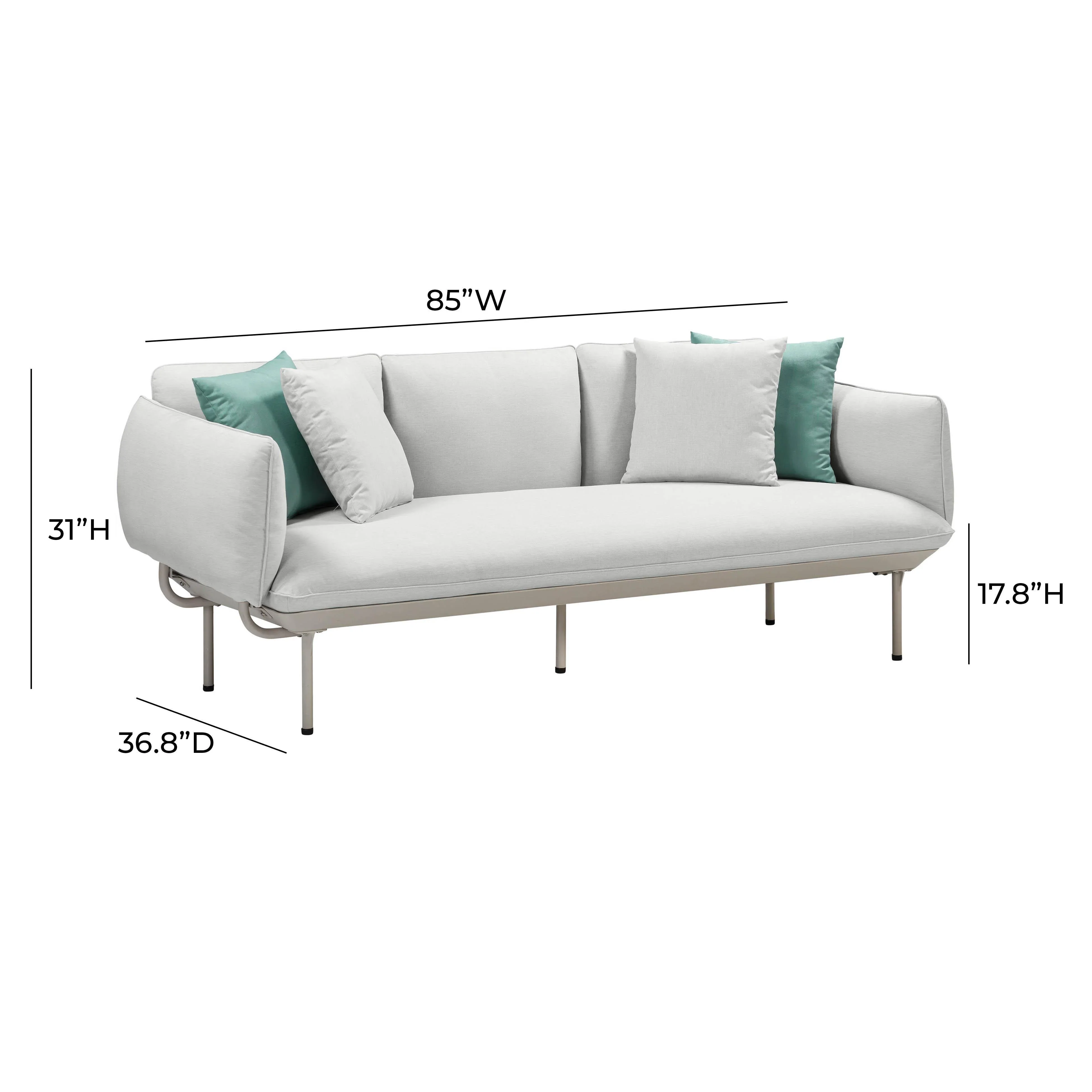 Katti 85" Outdoor Sofa - Image 6