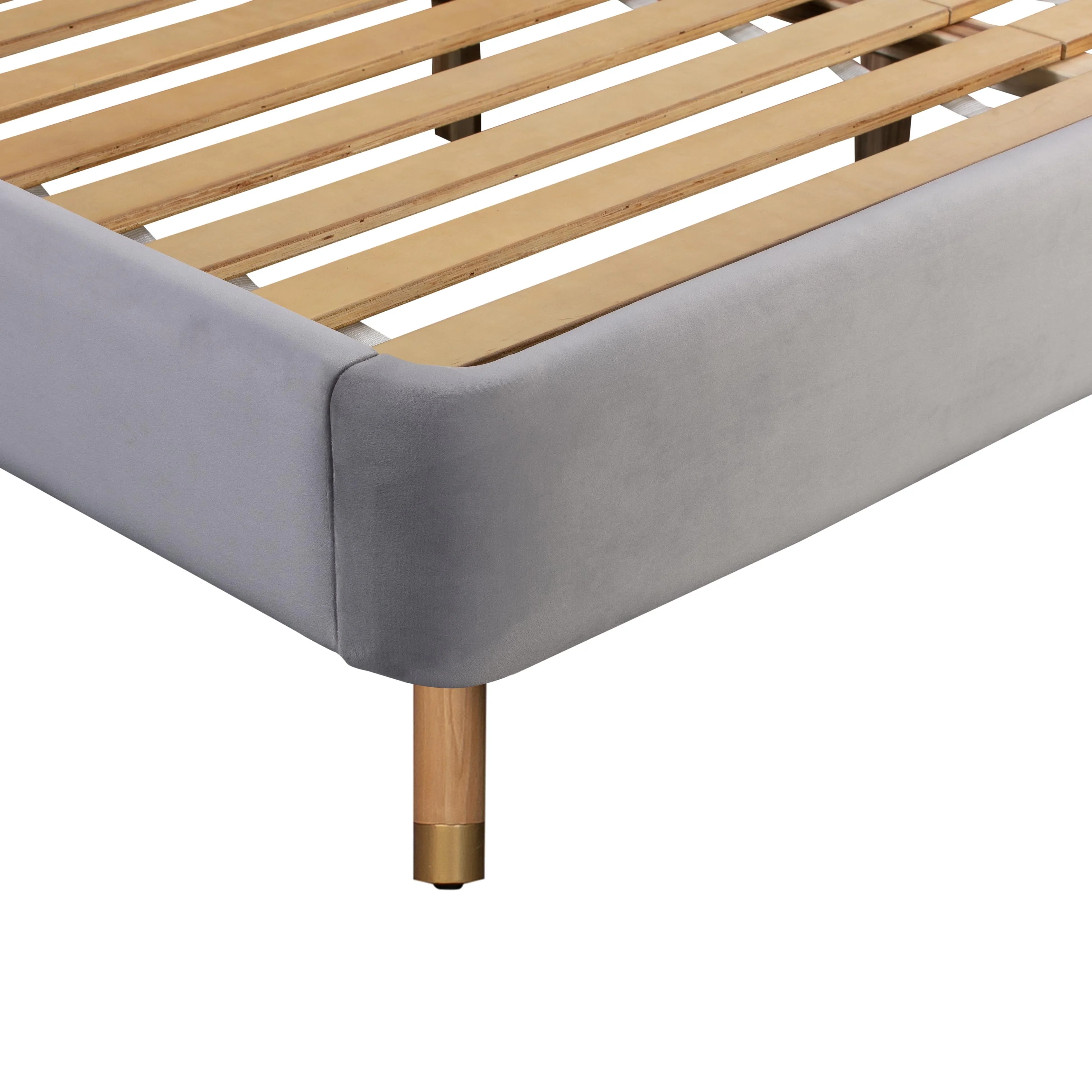 Kavali Performance Velvet and Natural Bed - Image 45