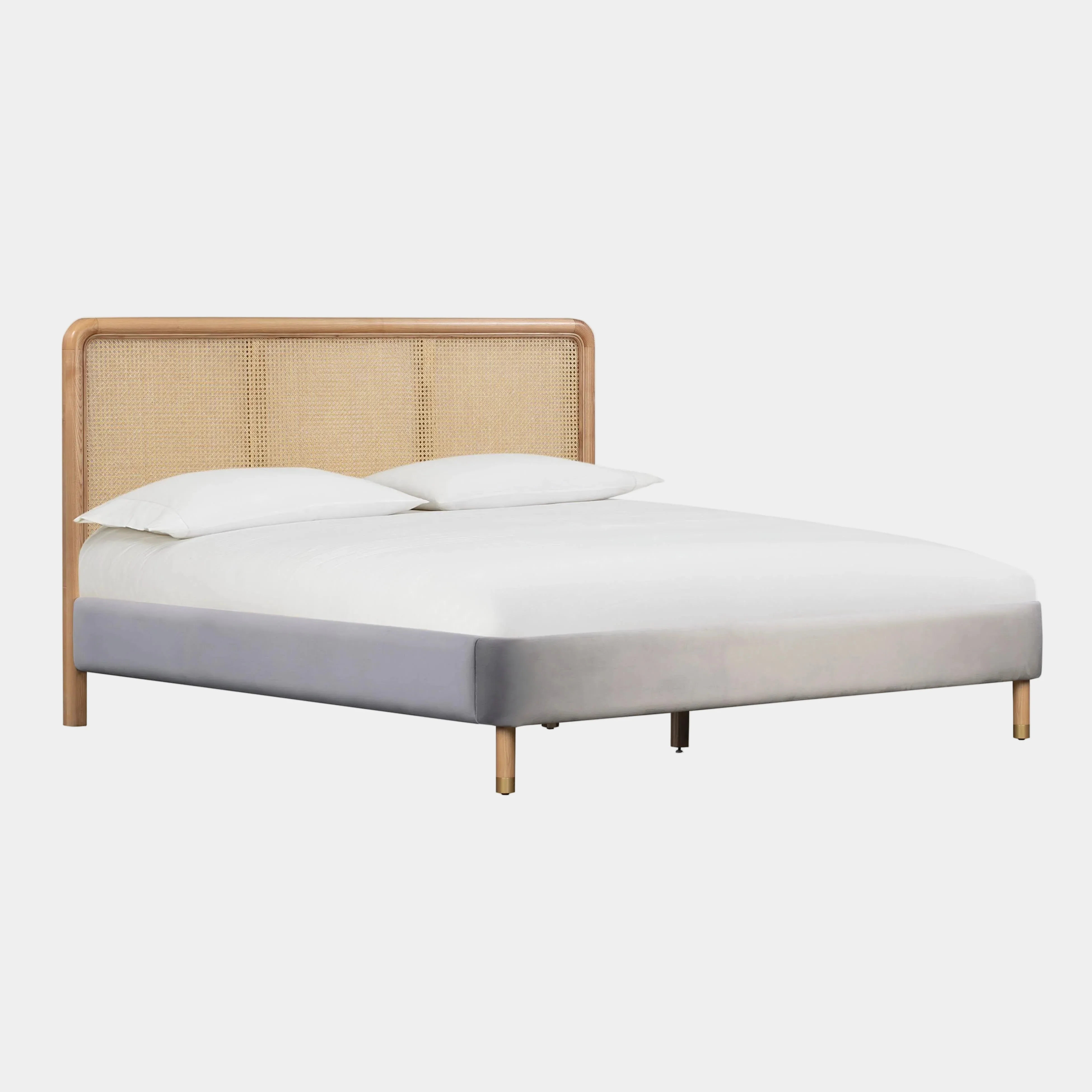 Kavali Performance Velvet and Natural Bed - Image 47