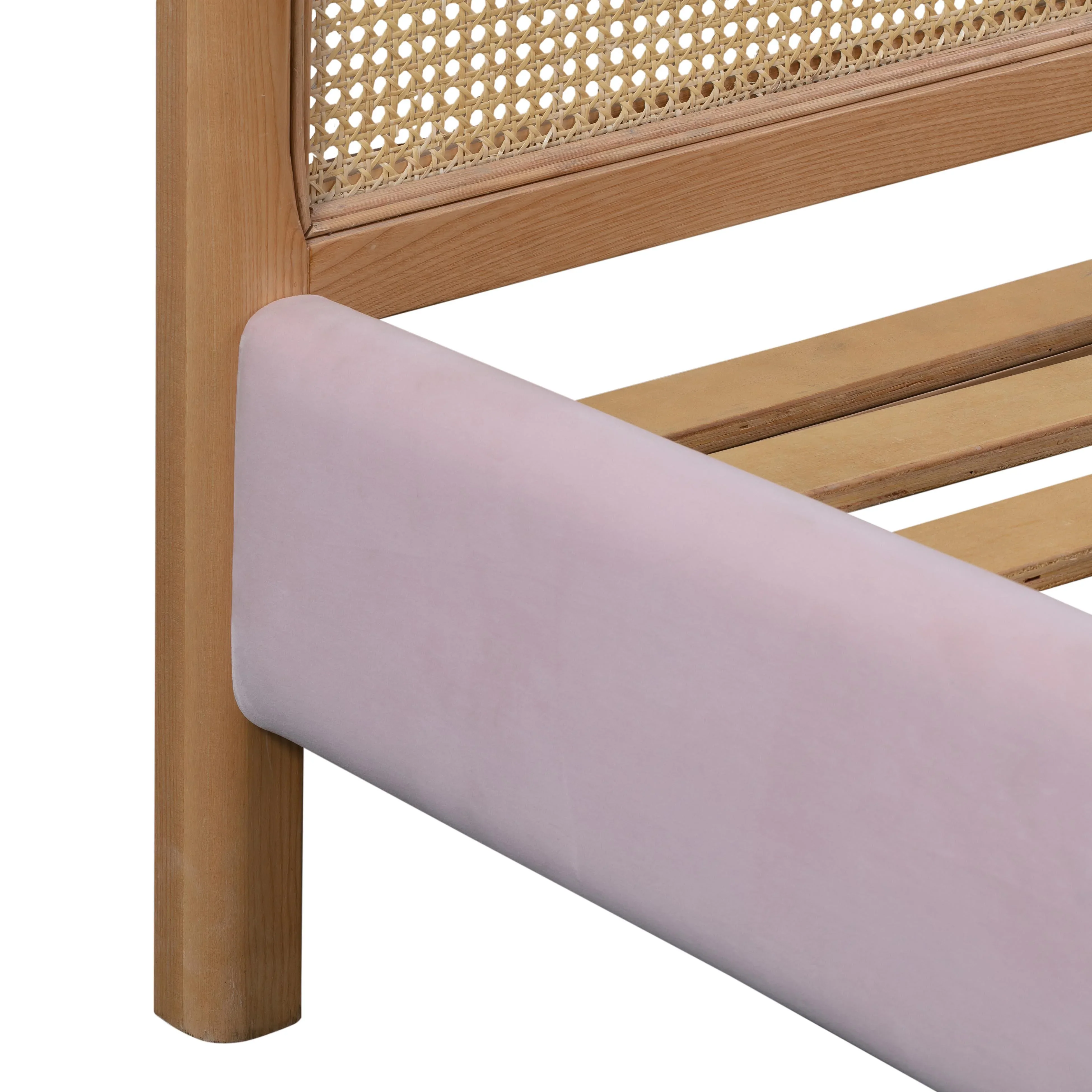 Kavali Performance Velvet and Natural Bed - Image 6