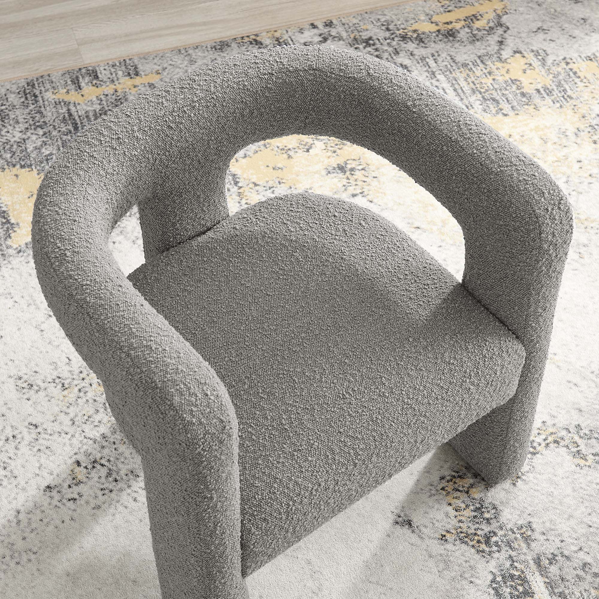 Kayla Boucle Upholstered Armchair - Image 7