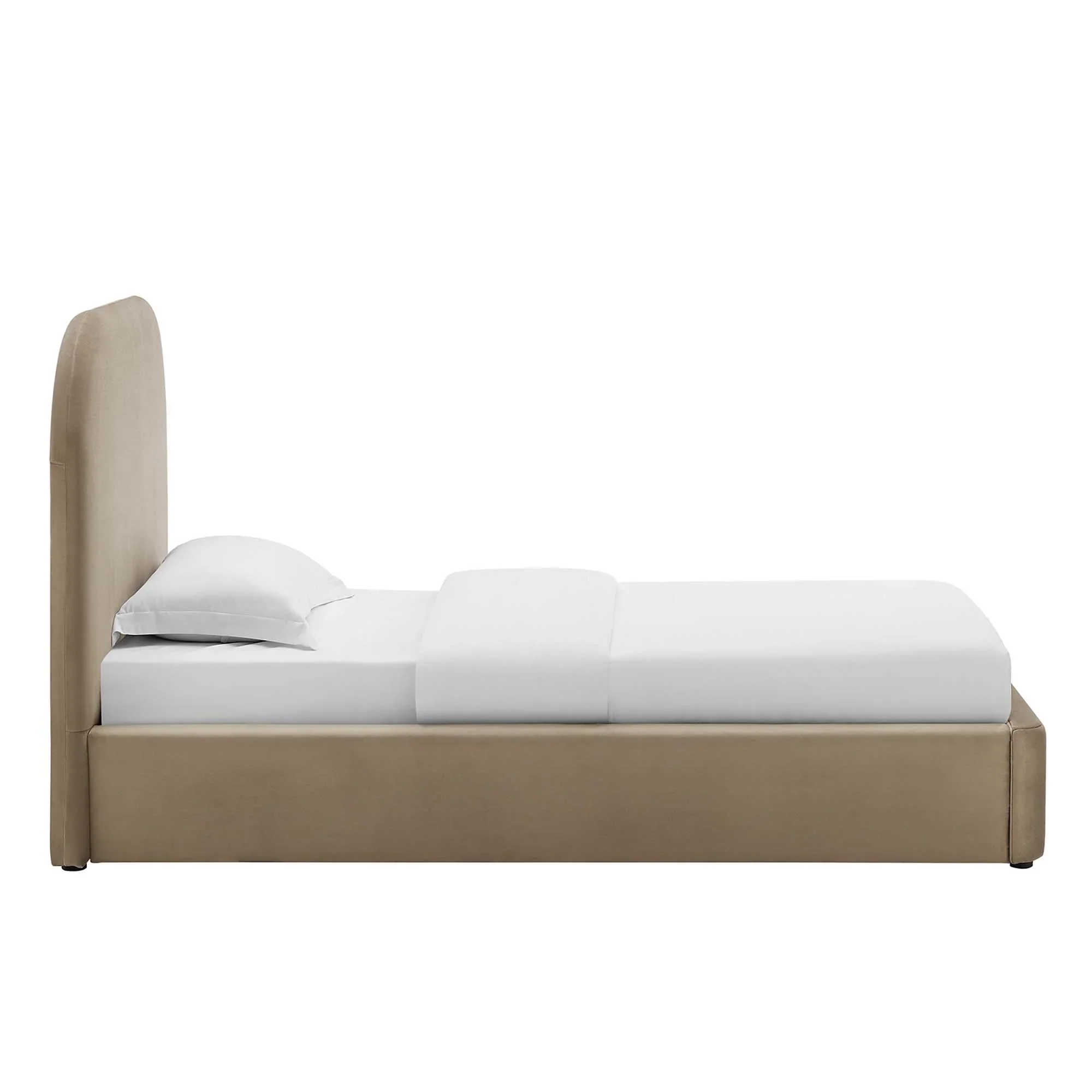 Keynote Performance Velvet Curved Platform Bed - Image 15