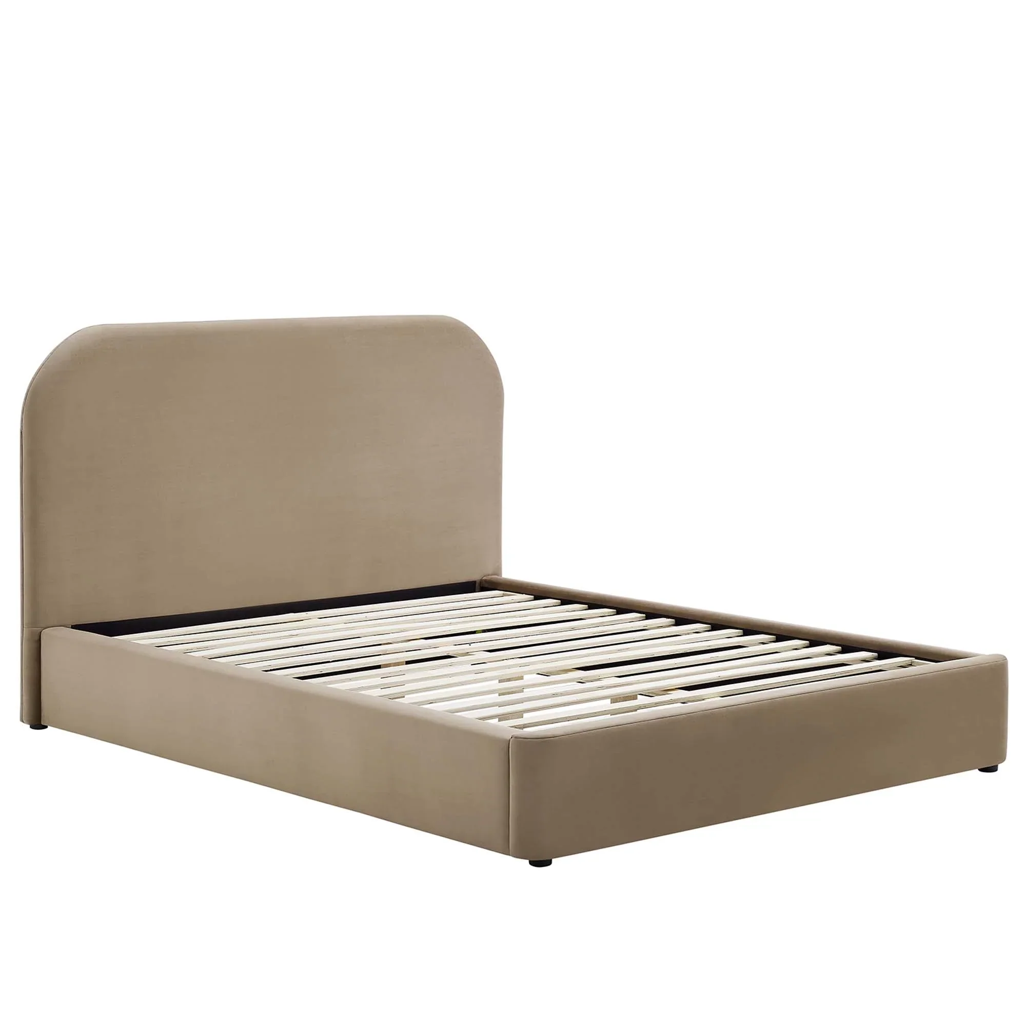 Keynote Performance Velvet Curved Platform Bed - Image 32