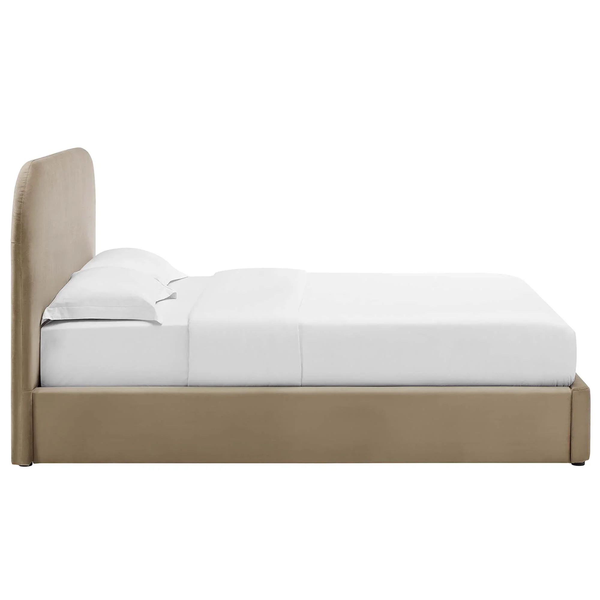 Keynote Performance Velvet Curved Platform Bed - Image 33