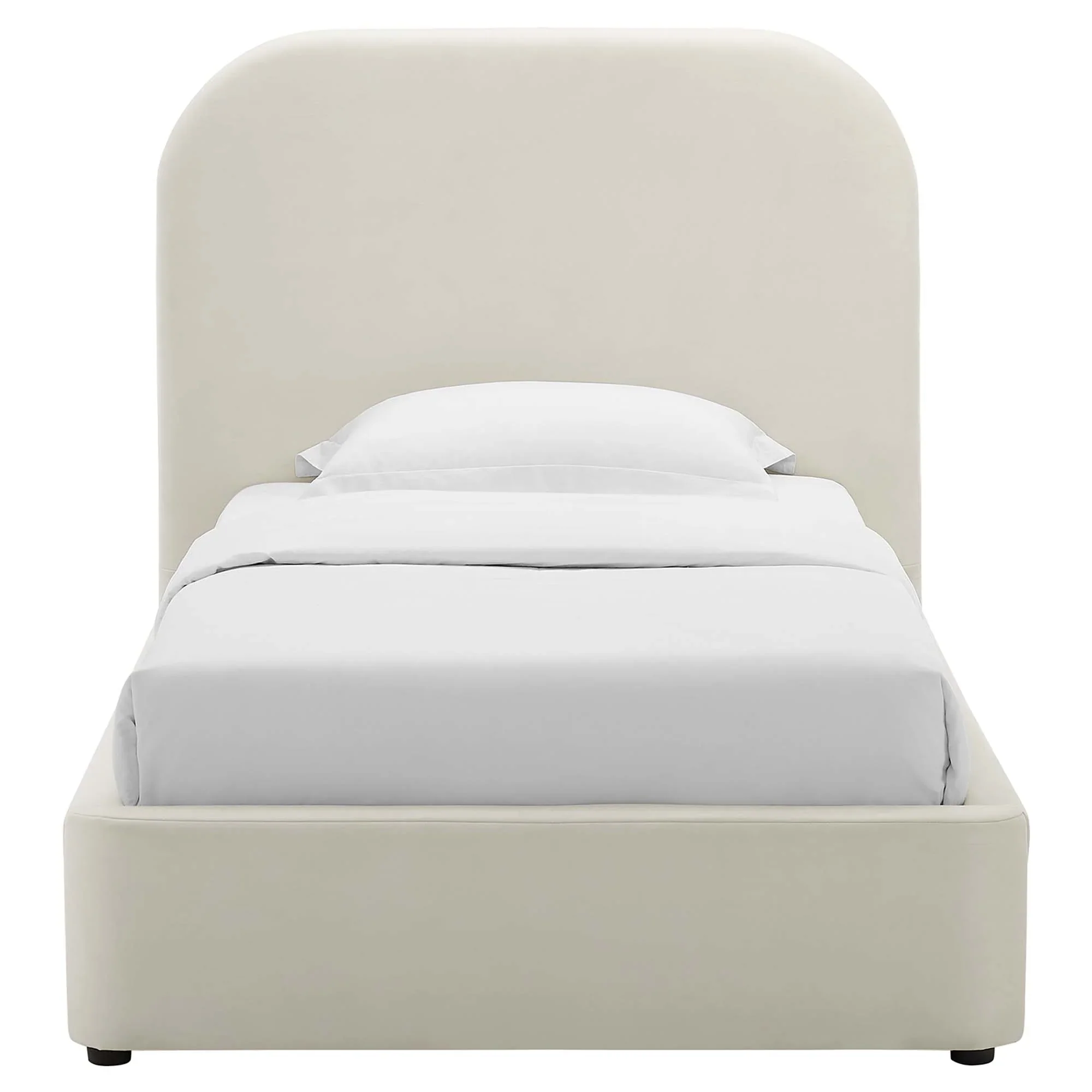 Keynote Performance Velvet Curved Platform Bed - Image 7