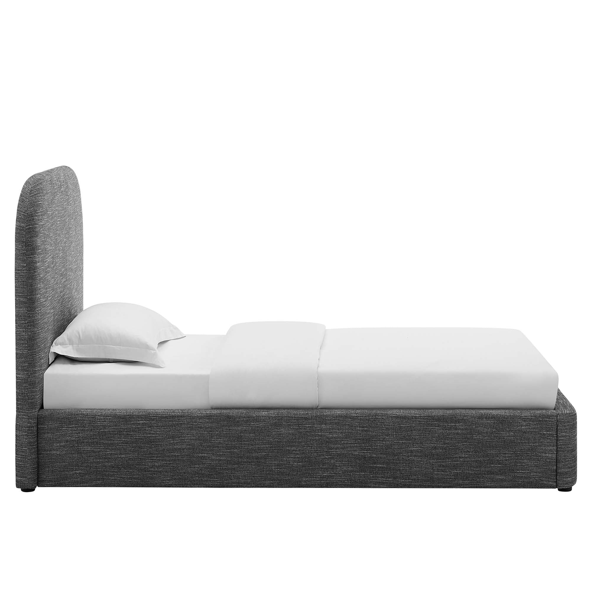 Keynote Upholstered Fabric Curved Platform Bed - Image 24